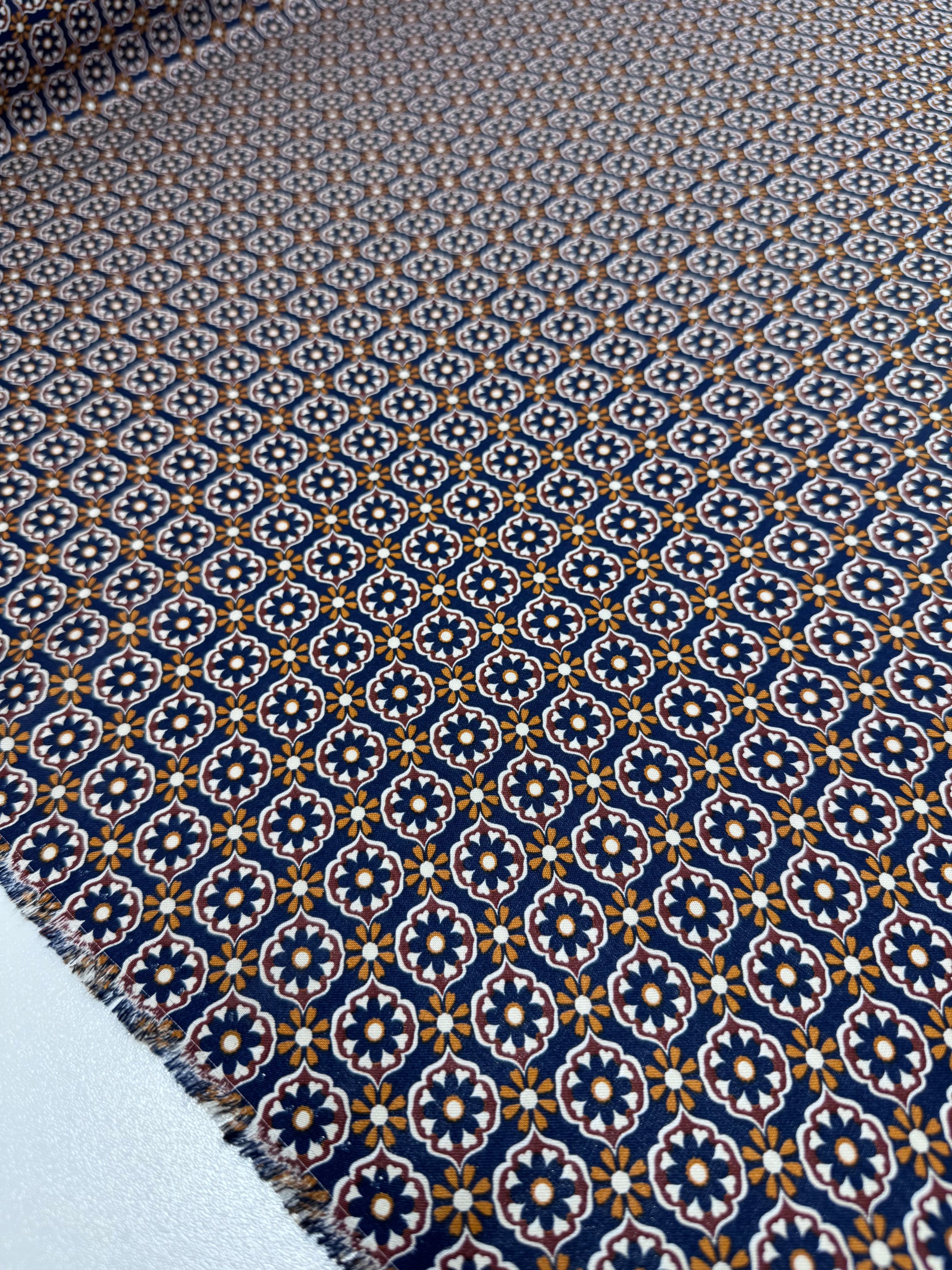 Mercerised Viscose  - Vintage Mosaic - 150cm