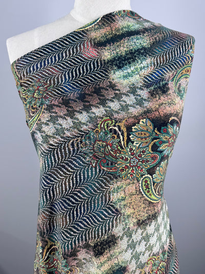 Designer Printed Lycra - Vintage Paisley - 148cm