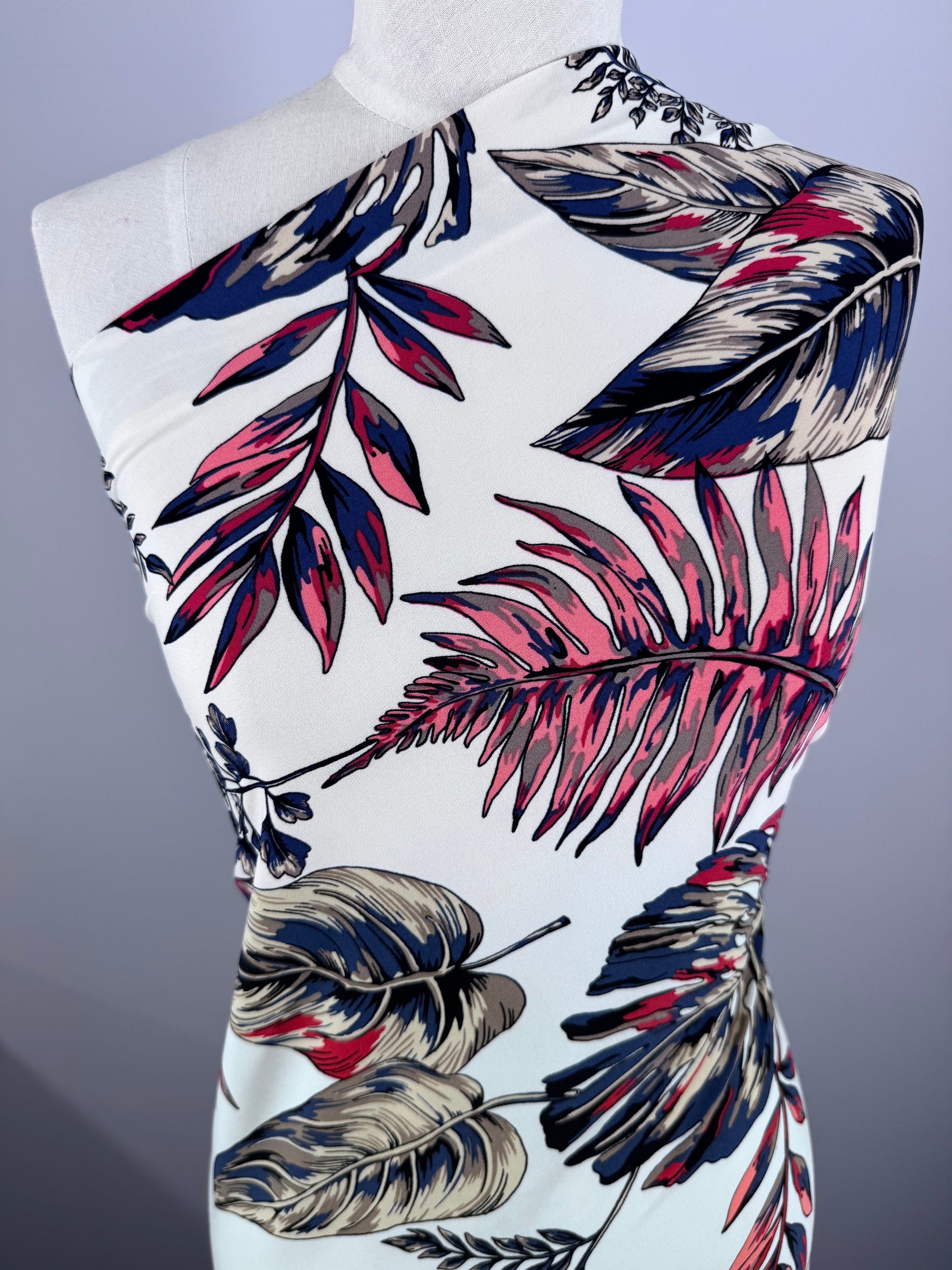 Designer Printed Lycra -  Vintage Monsteria - 148cm
