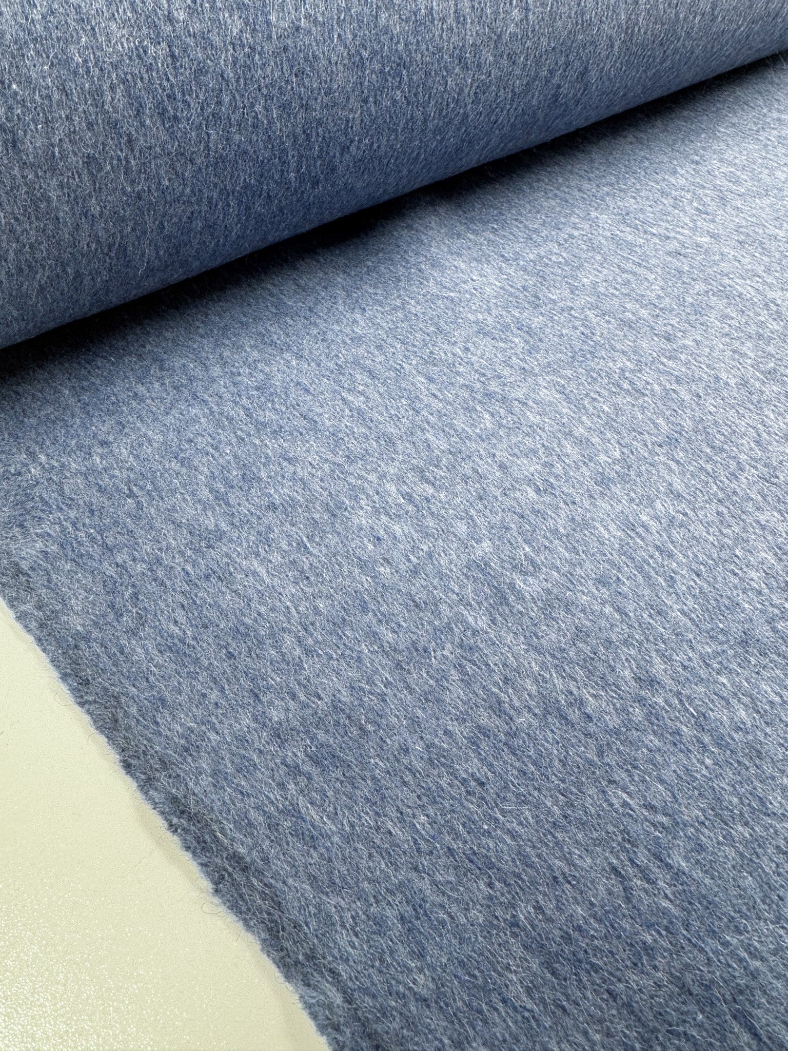 Bonded Wool Cashmere - Denim - 155cm