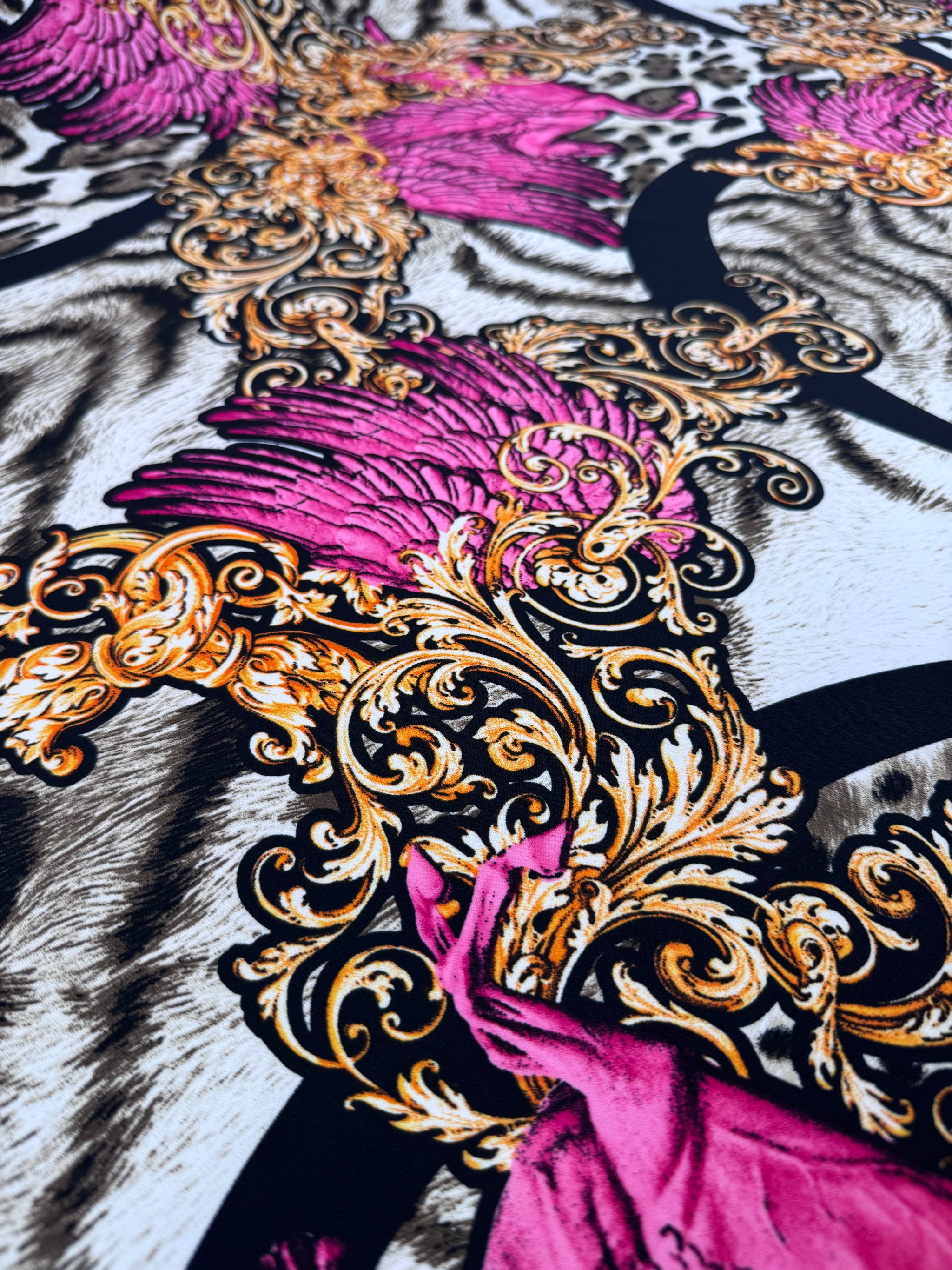 Designer Printed Lycra - Royal Baroque - 150cm