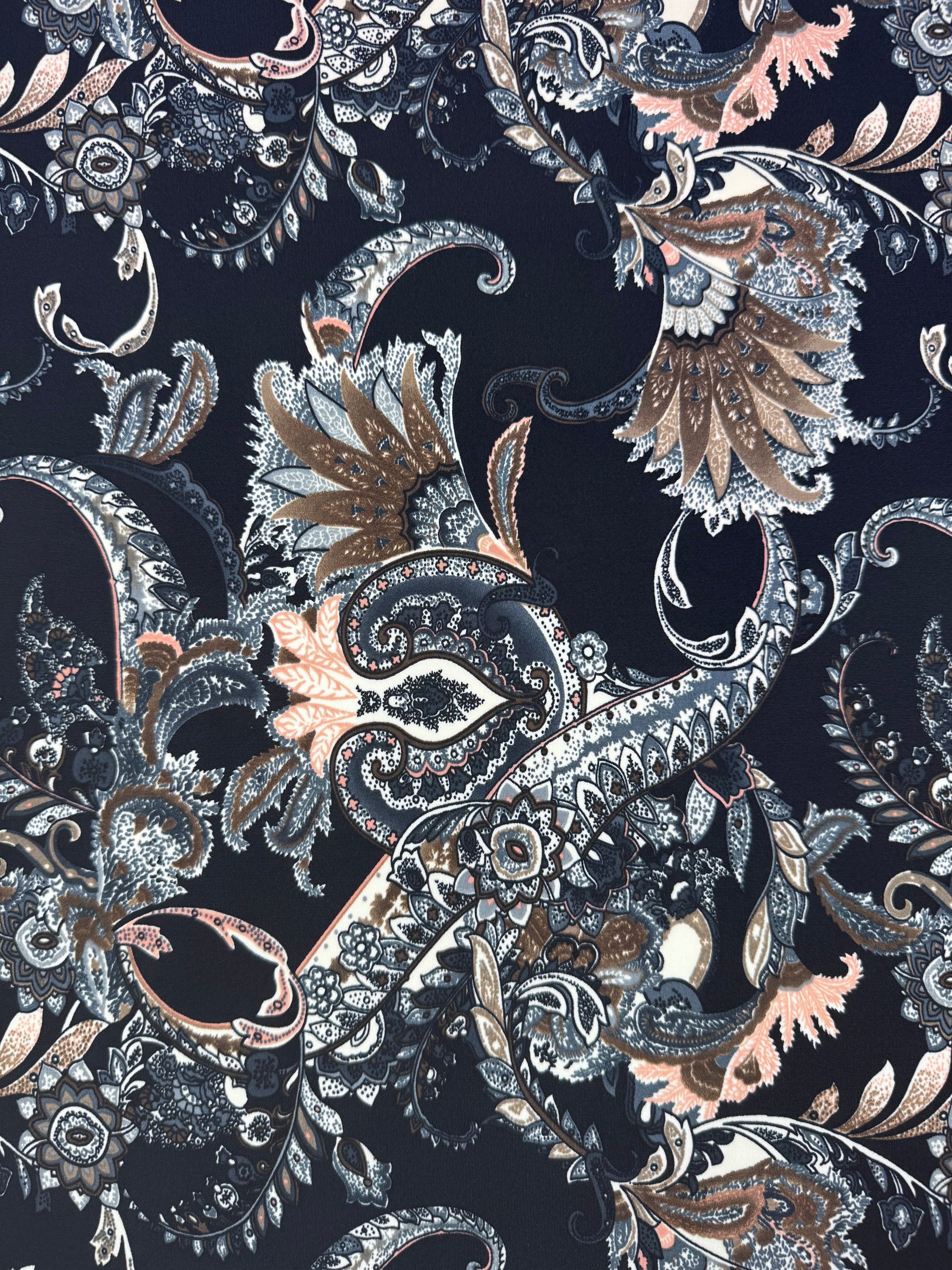 Designer Printed Lycra - Soft Pebble - 150cm