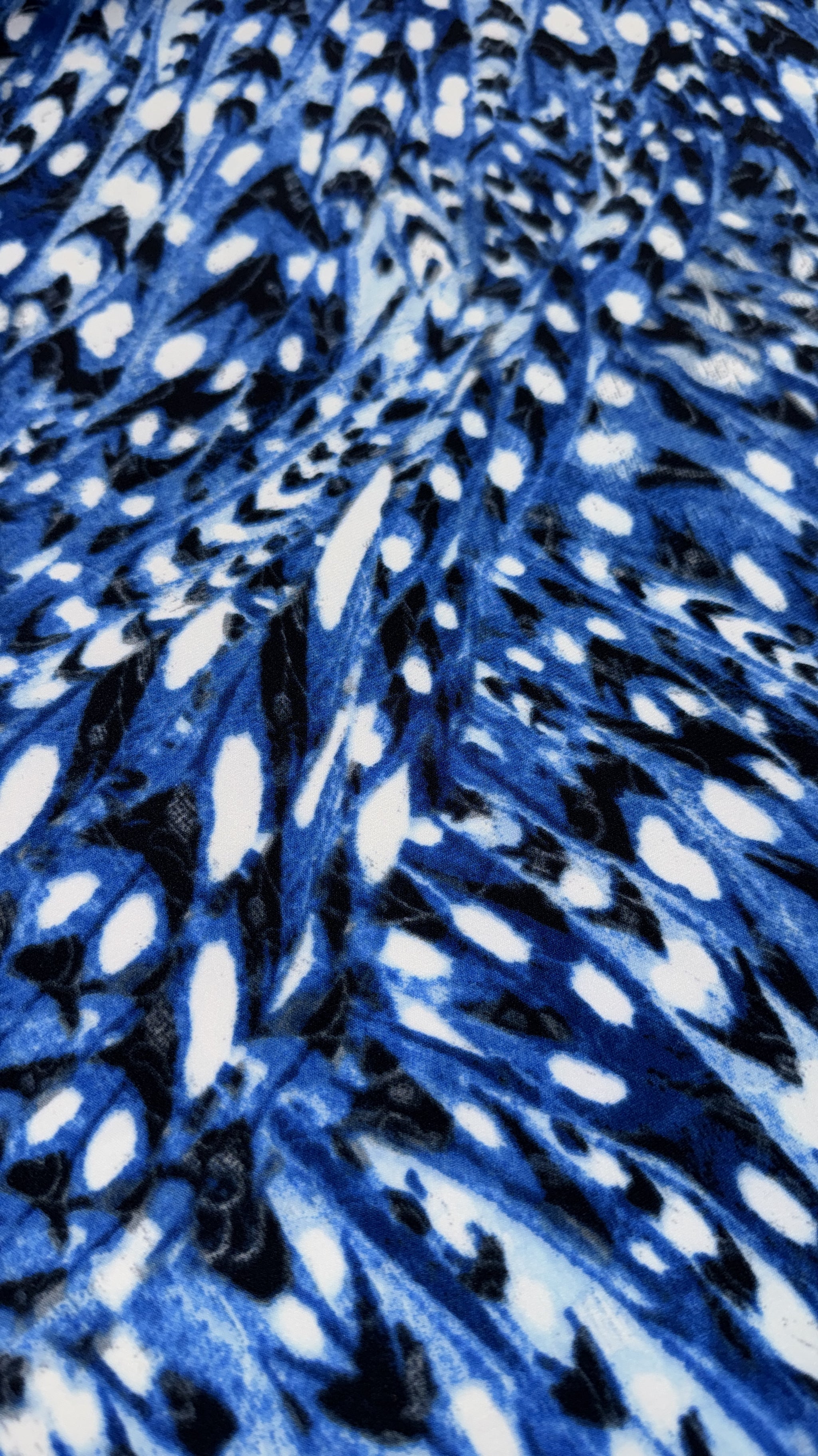 Designer Lycra - Cobalt Feather - 150cm