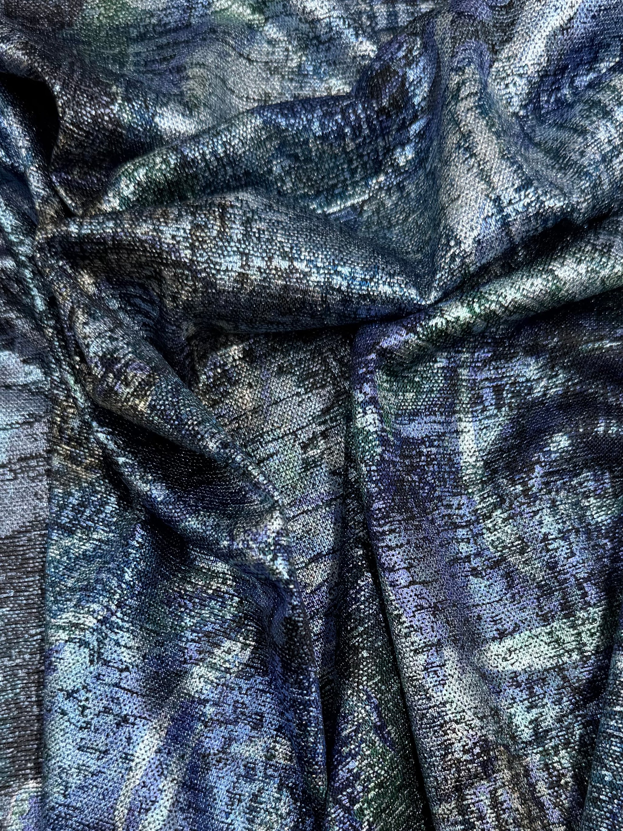 Metallic Knit Jersey - Mercury Wash 140cm