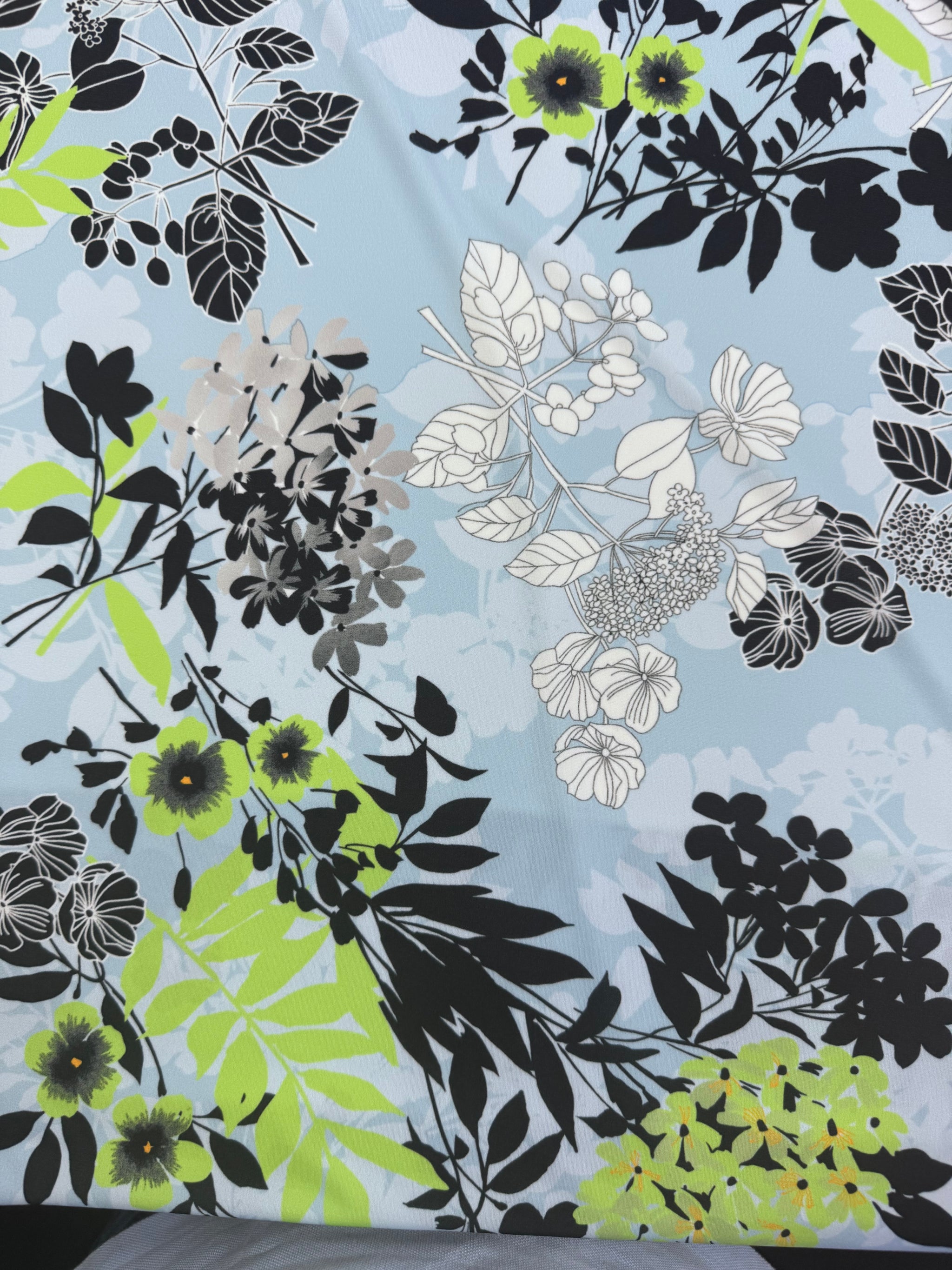 Designer Printed Lycra - Baroque Noir - 150cm