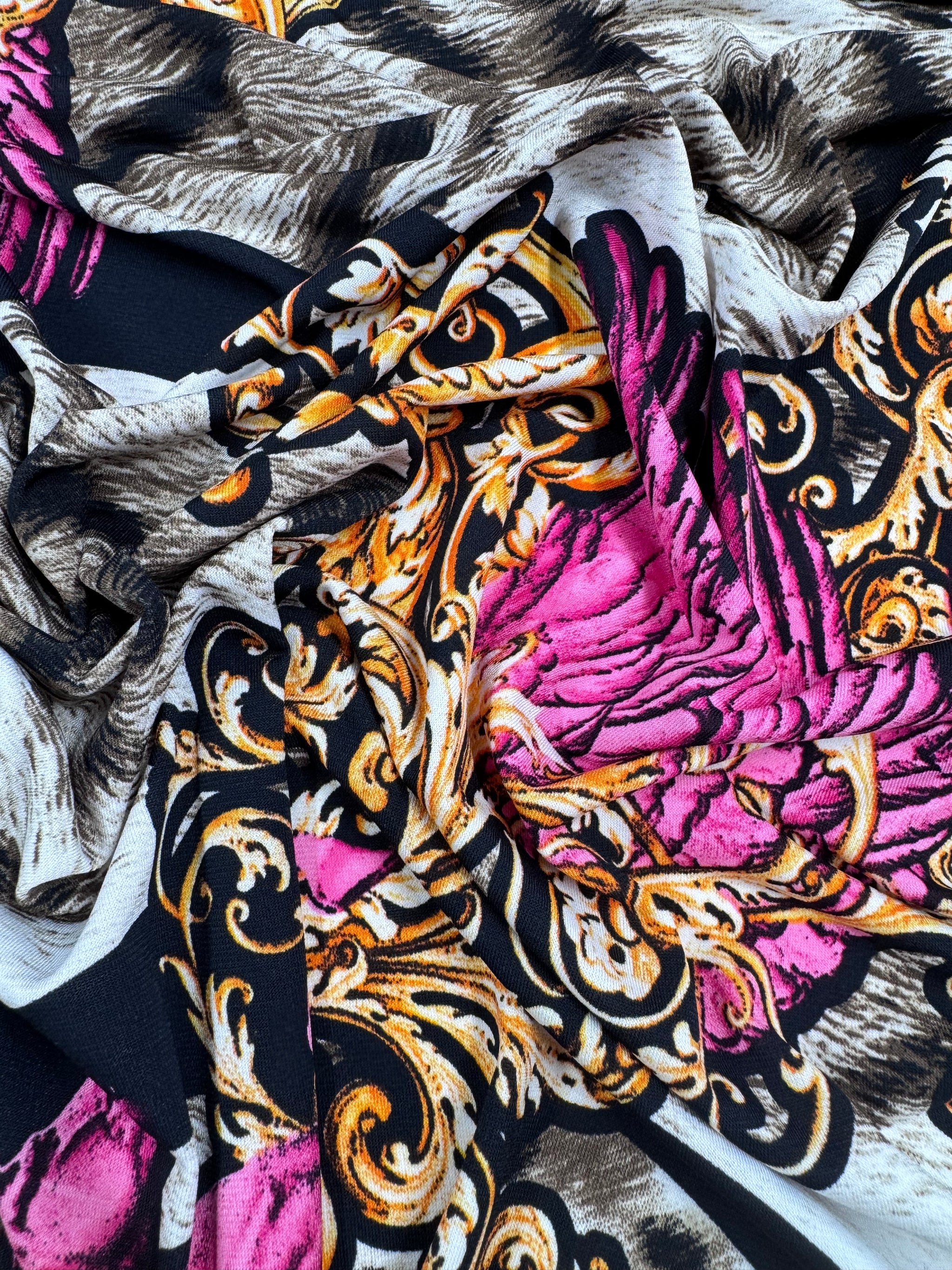 Designer Printed Lycra - Royal Baroque - 150cm