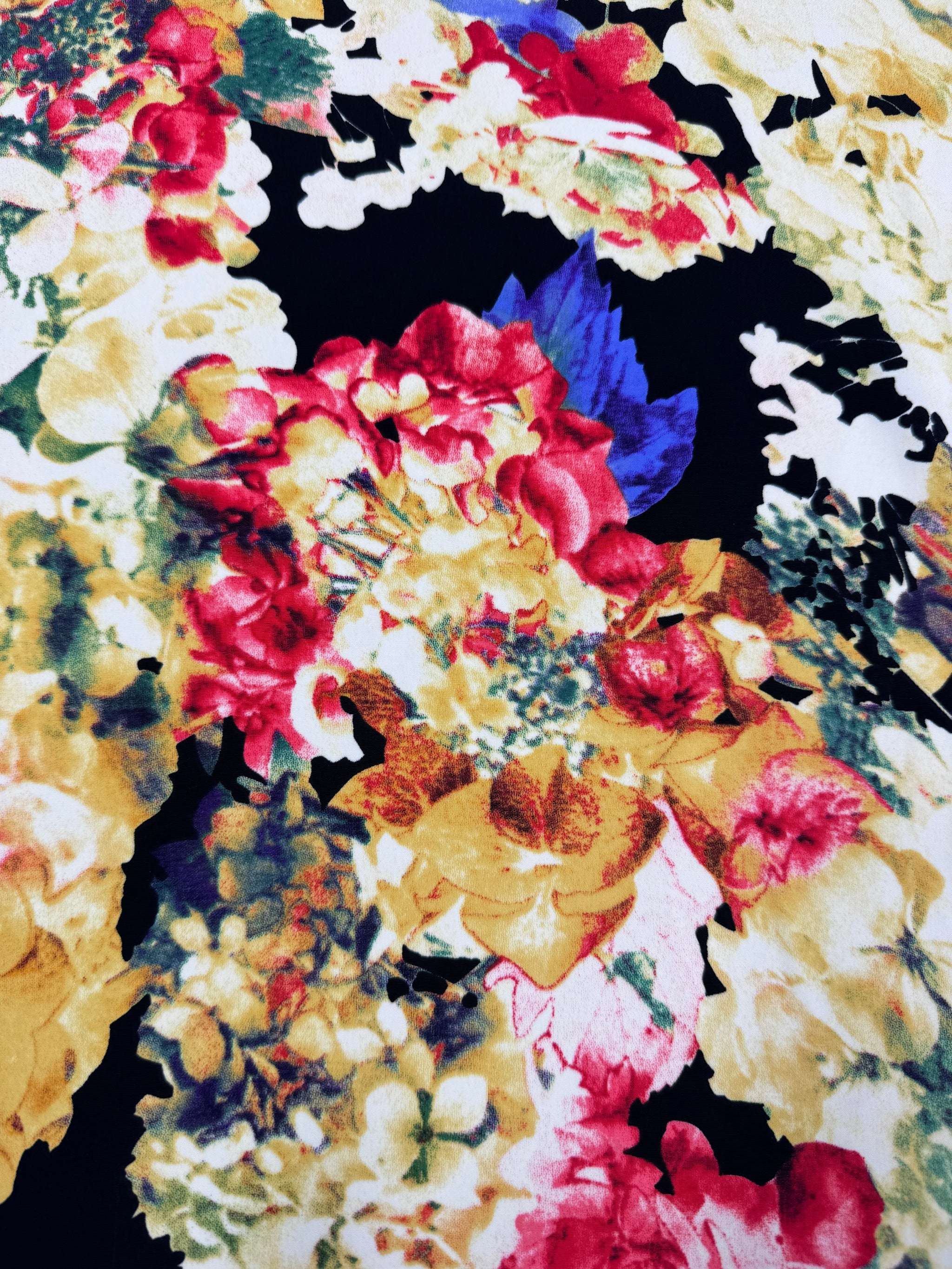 Microfibre - Watercolor Noir- 150cm