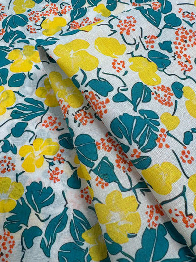 Cotton Voile - Blue Daisy - 145cm