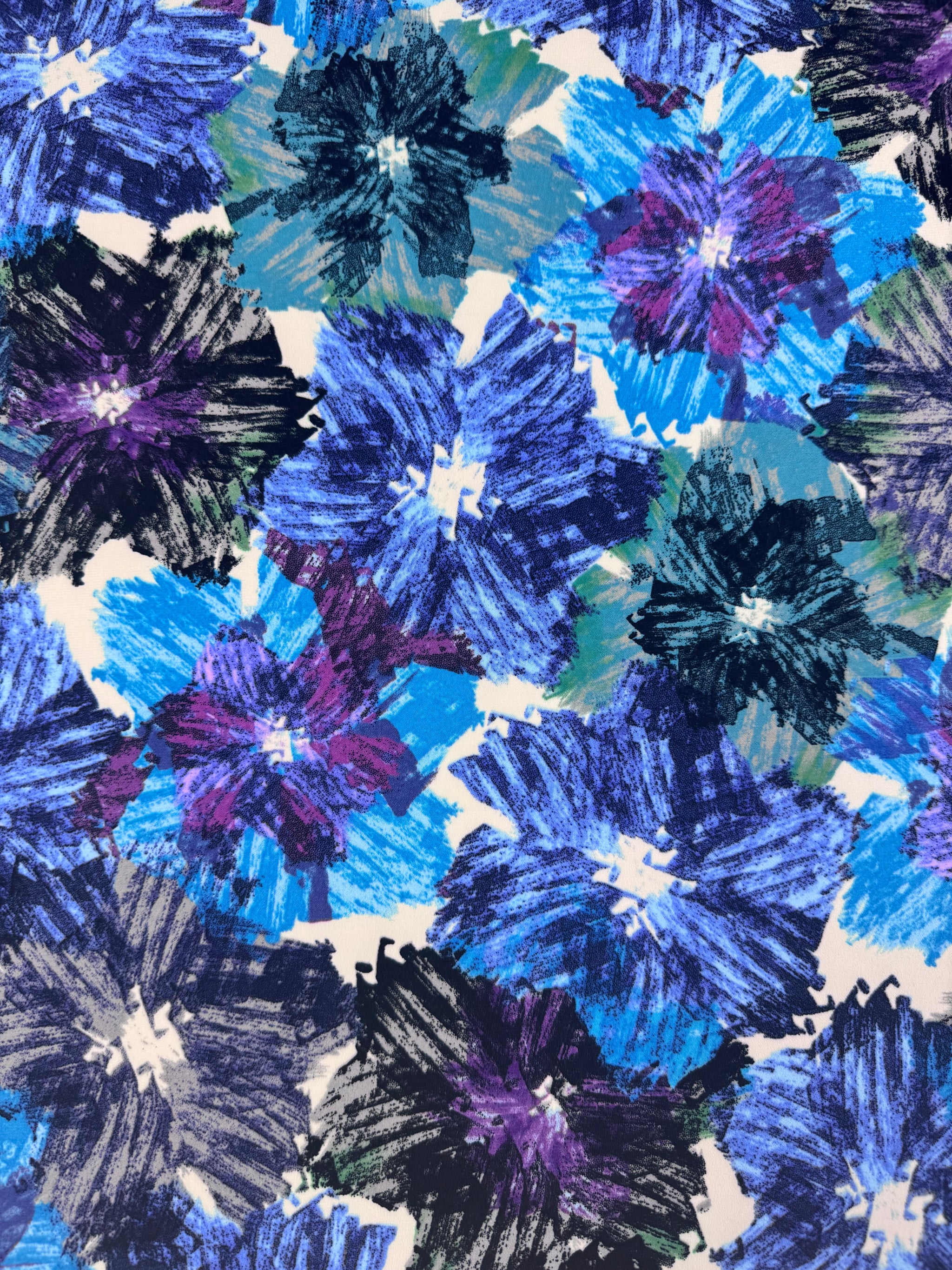 Designer Printed Lycra - Storm Garden - 150cm