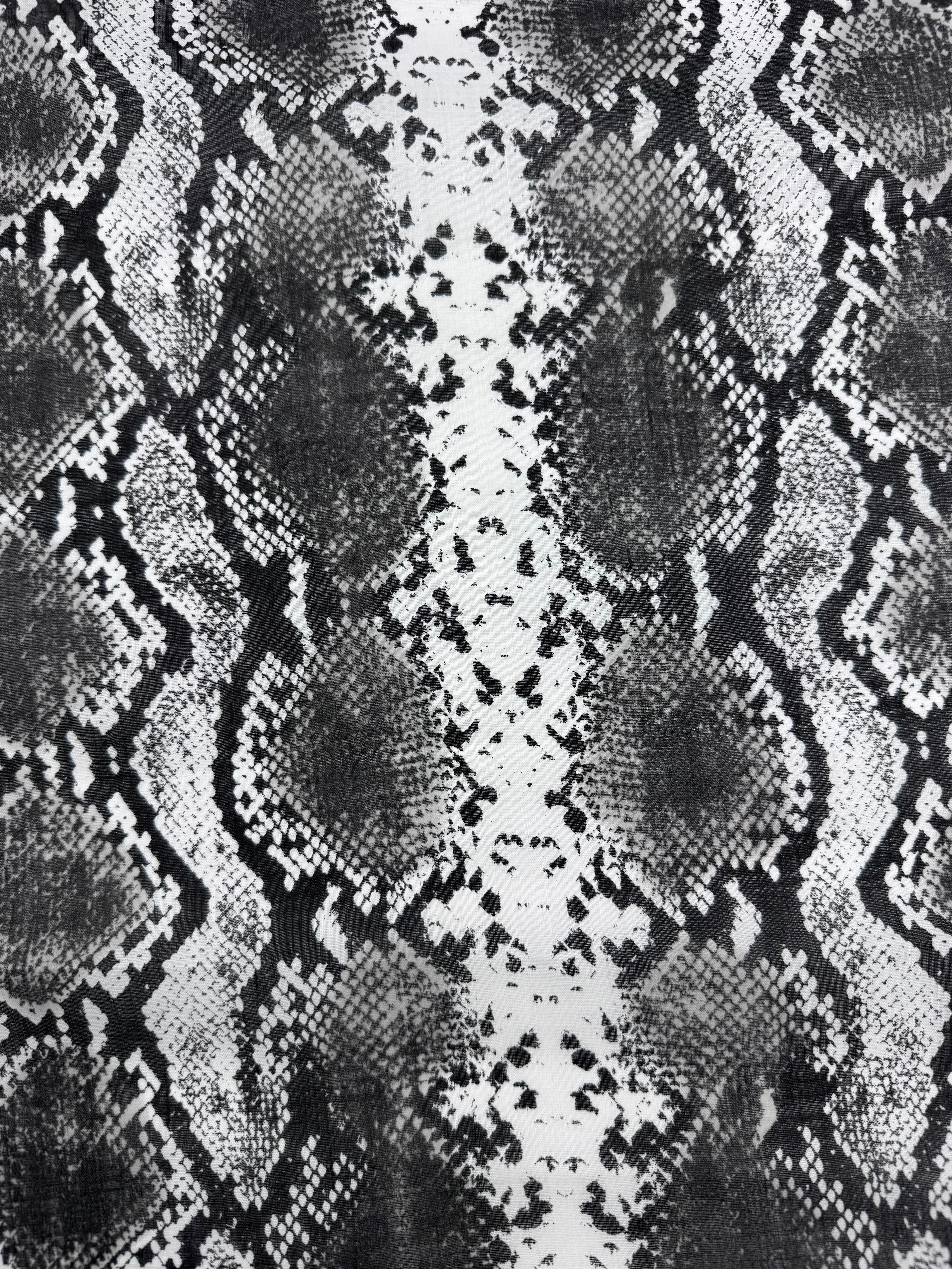 100% Pure Linen - Charcoal Cobra - 150Cm