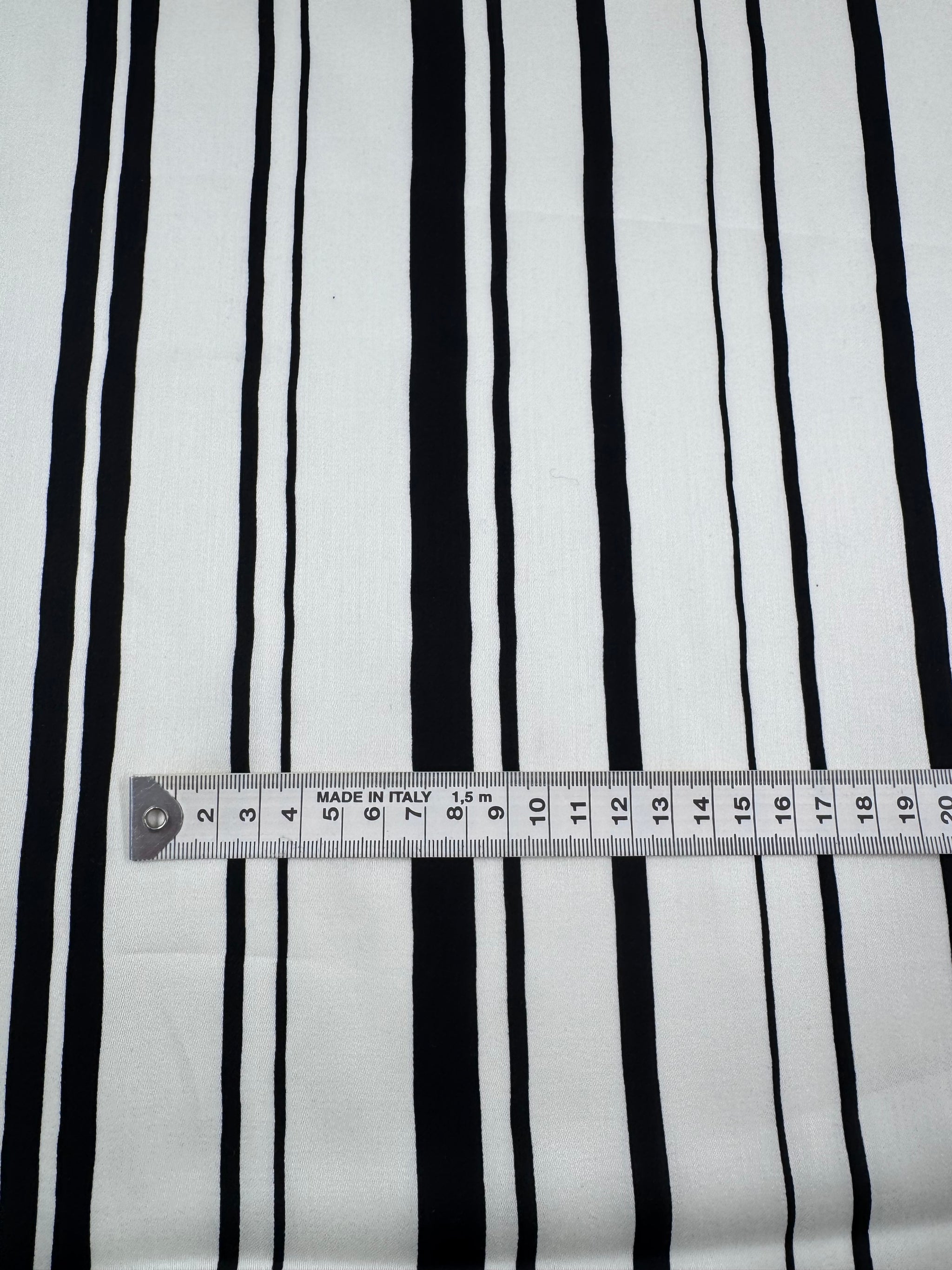 Mercerised Viscose  - Piano Stripe - 150cm