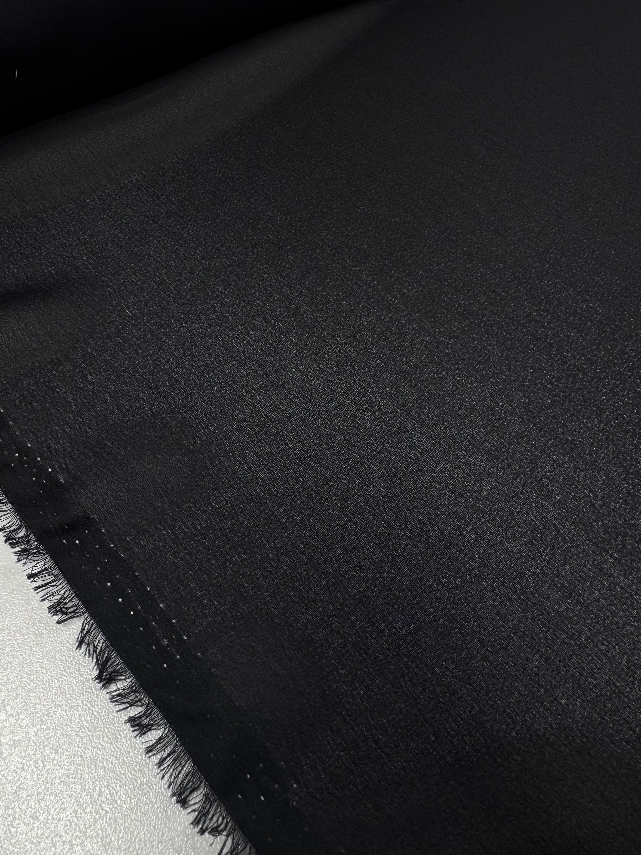 Plain Georgette - Black - 114cm