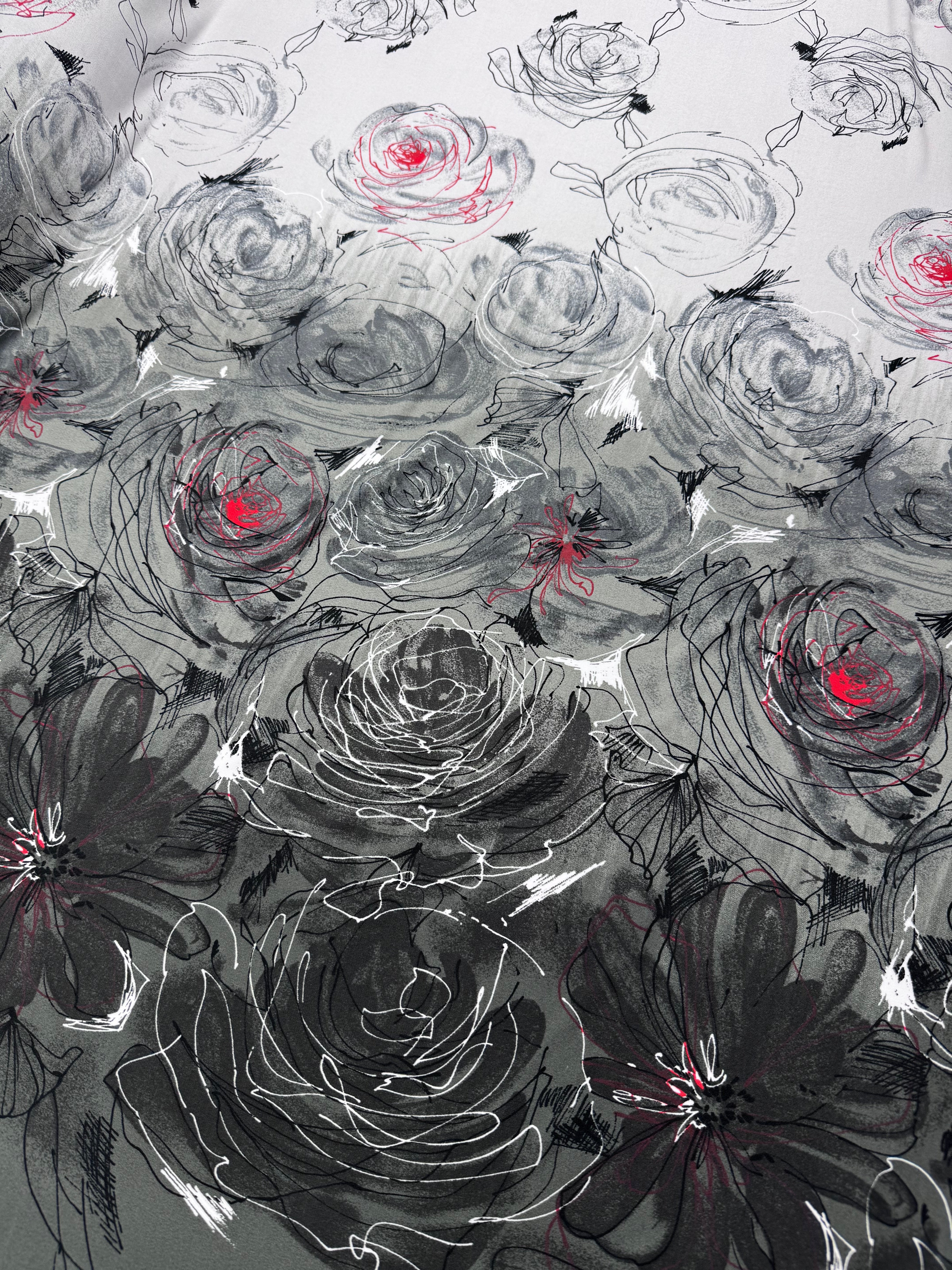 Designer Lycra - Nocturne Rose - 155cm