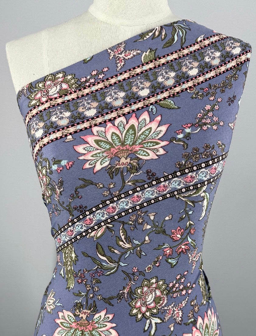Designer Printed Lycra - Lotus Trail - 145cm