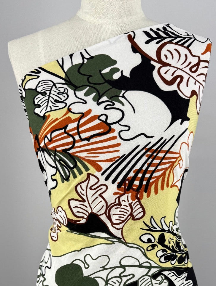 Designer Printed Lycra - Golden Canopy - 150cm