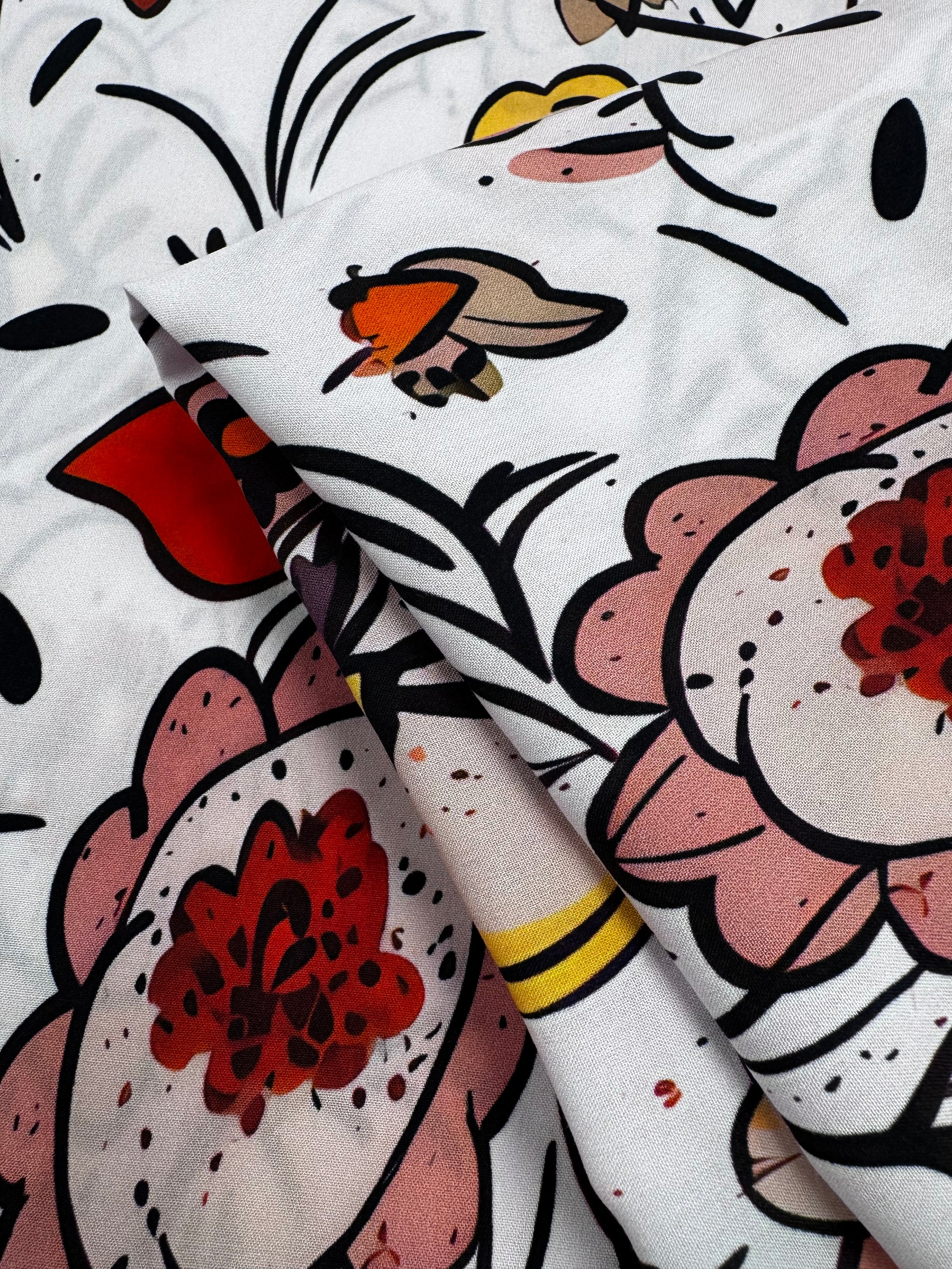 Designer Rayon - Meadow Sketch - 145cm