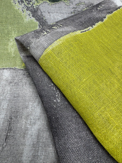 100% Pure Linen Gauze - Botanical Block - 137Cm