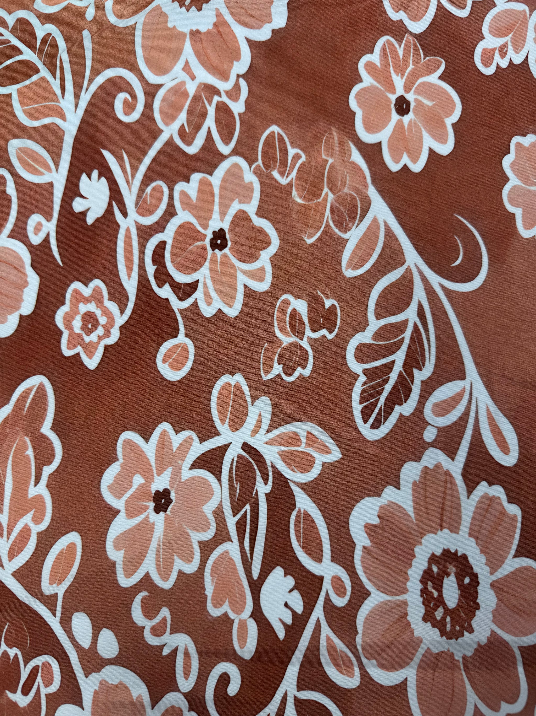 Designer Rayon - Coral Bloom - 145cm