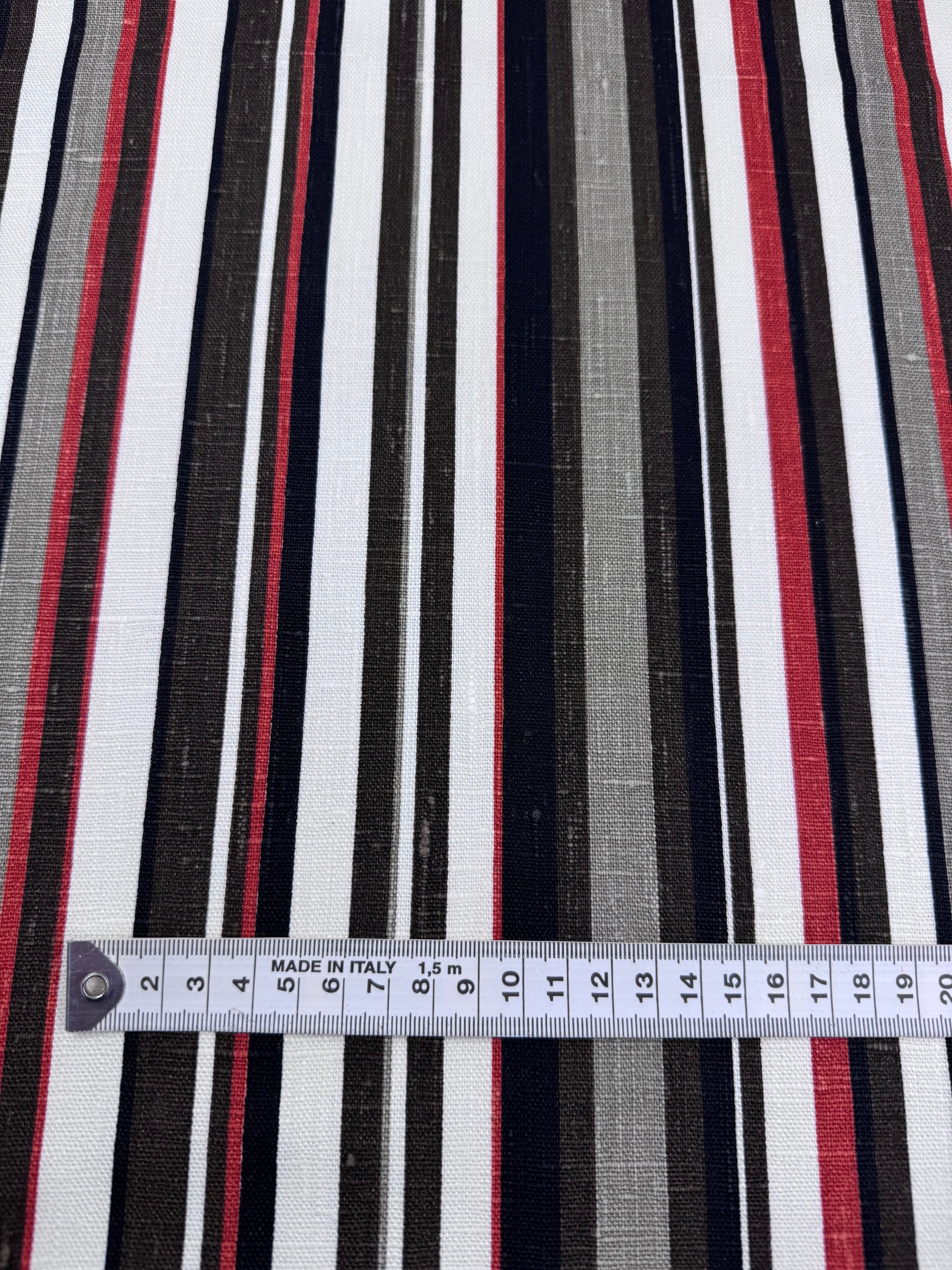 100% Pure Linen - Marais Stripe  - 140Cm