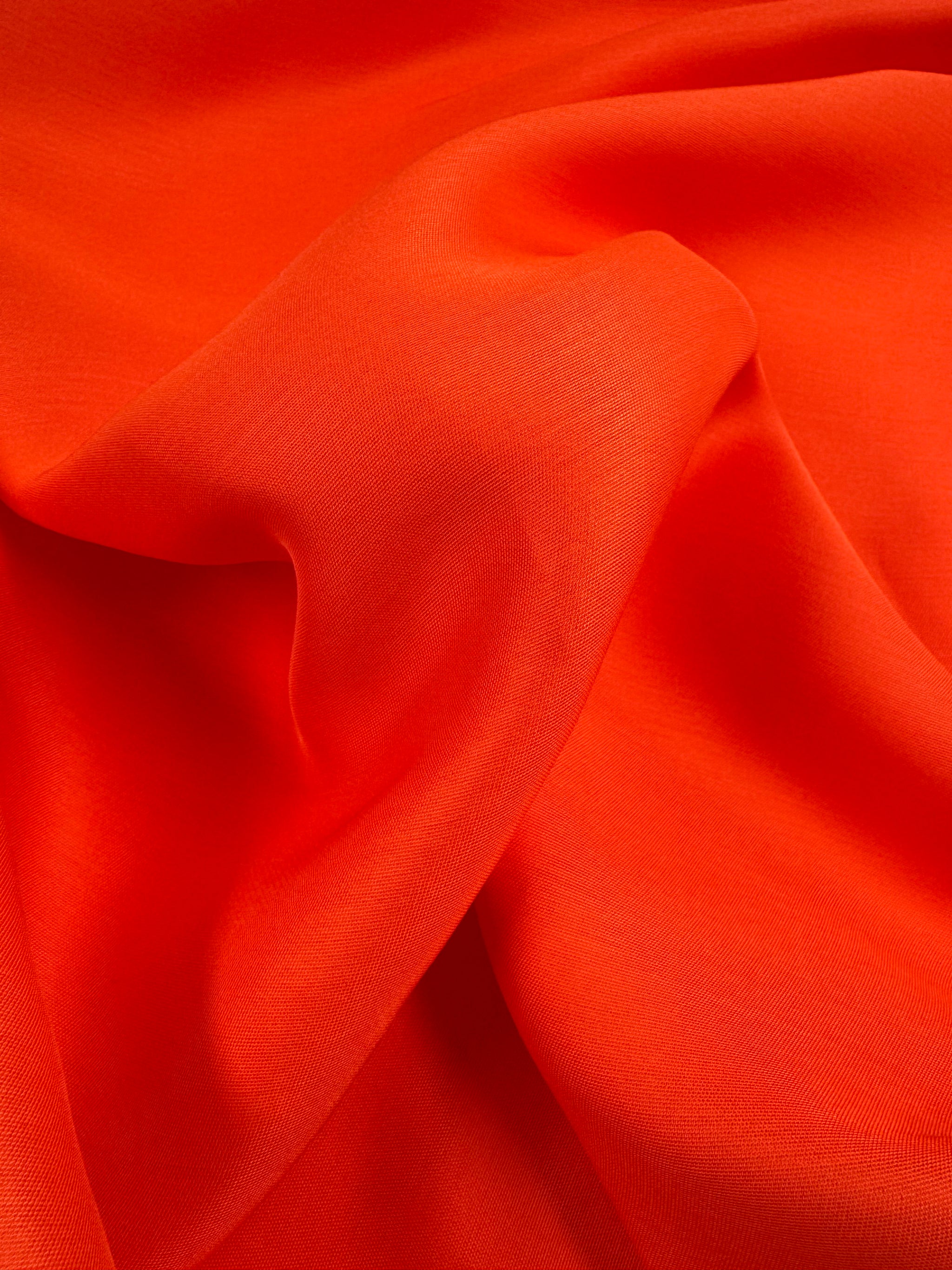 Linen Blend  - Spicy Orange - 155cm