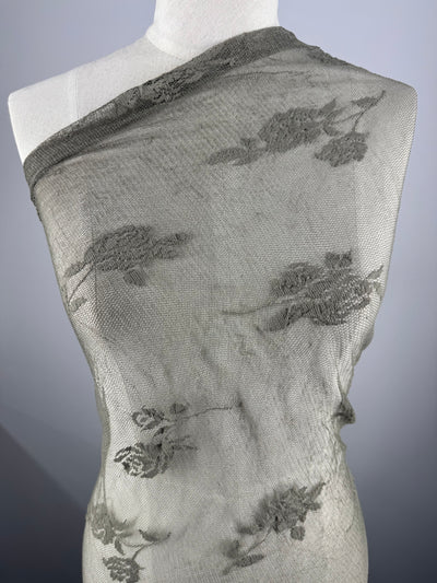 Floral Lace - Olive - 125cm