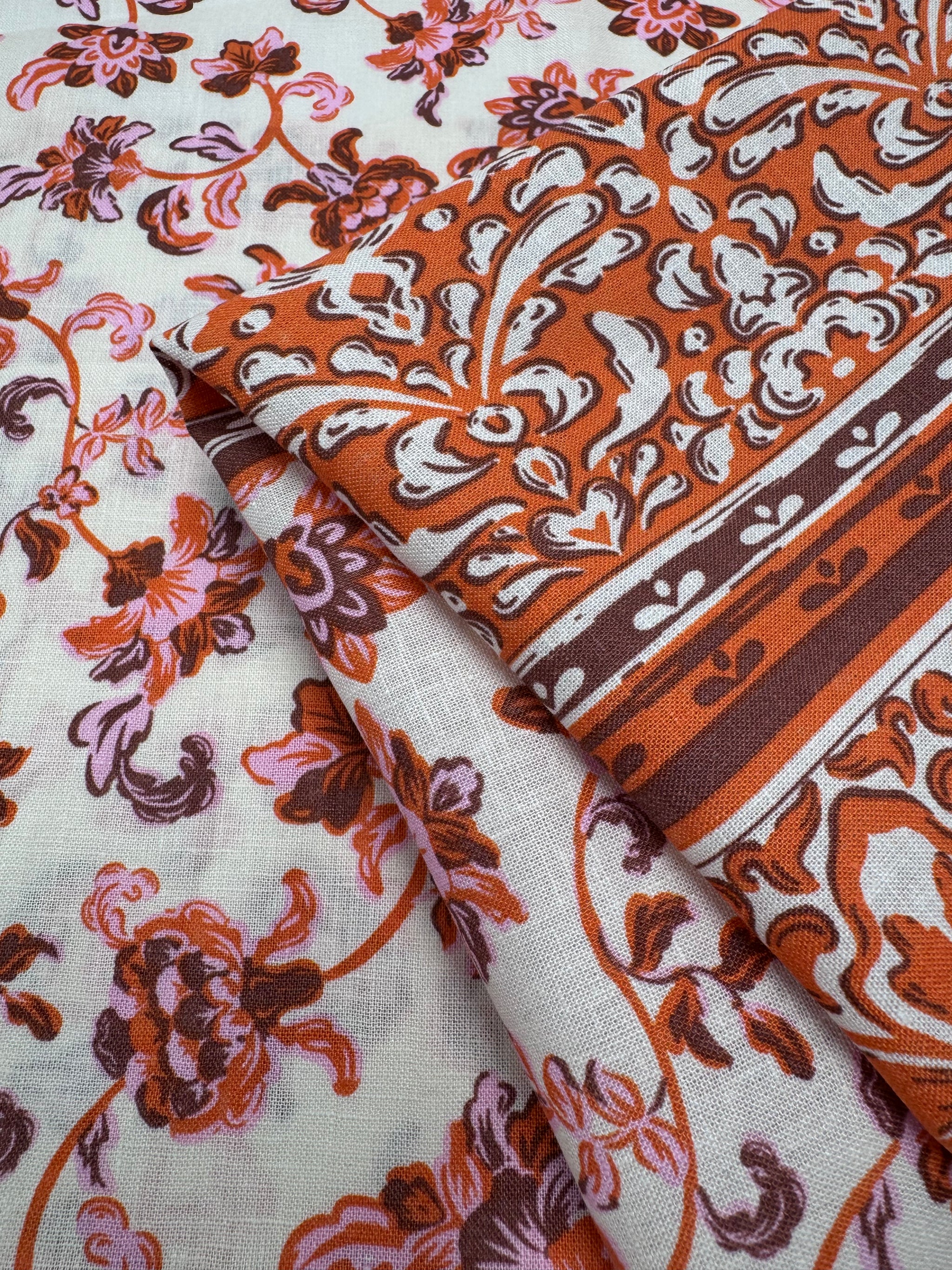 Linen Blend - Golden Poppy Tapestry - 140cm