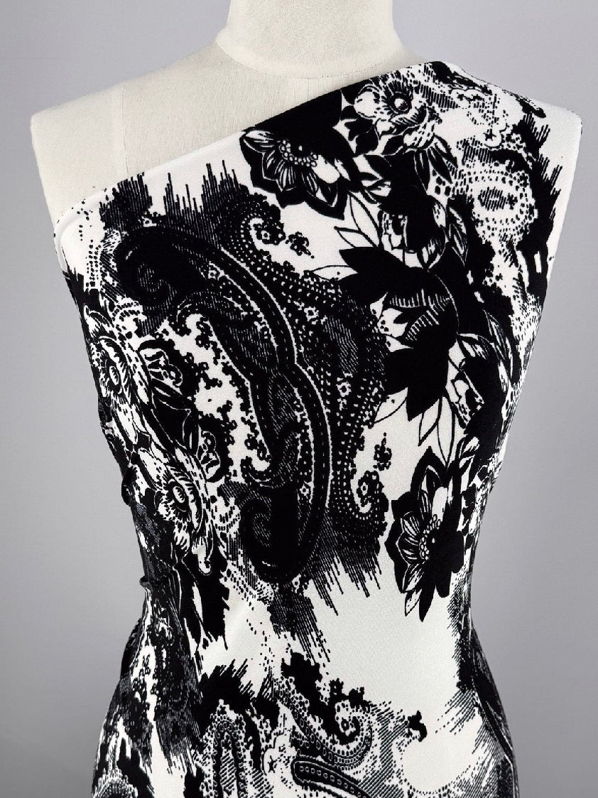 Crepe Lycra - Mono Botanical - 150cm