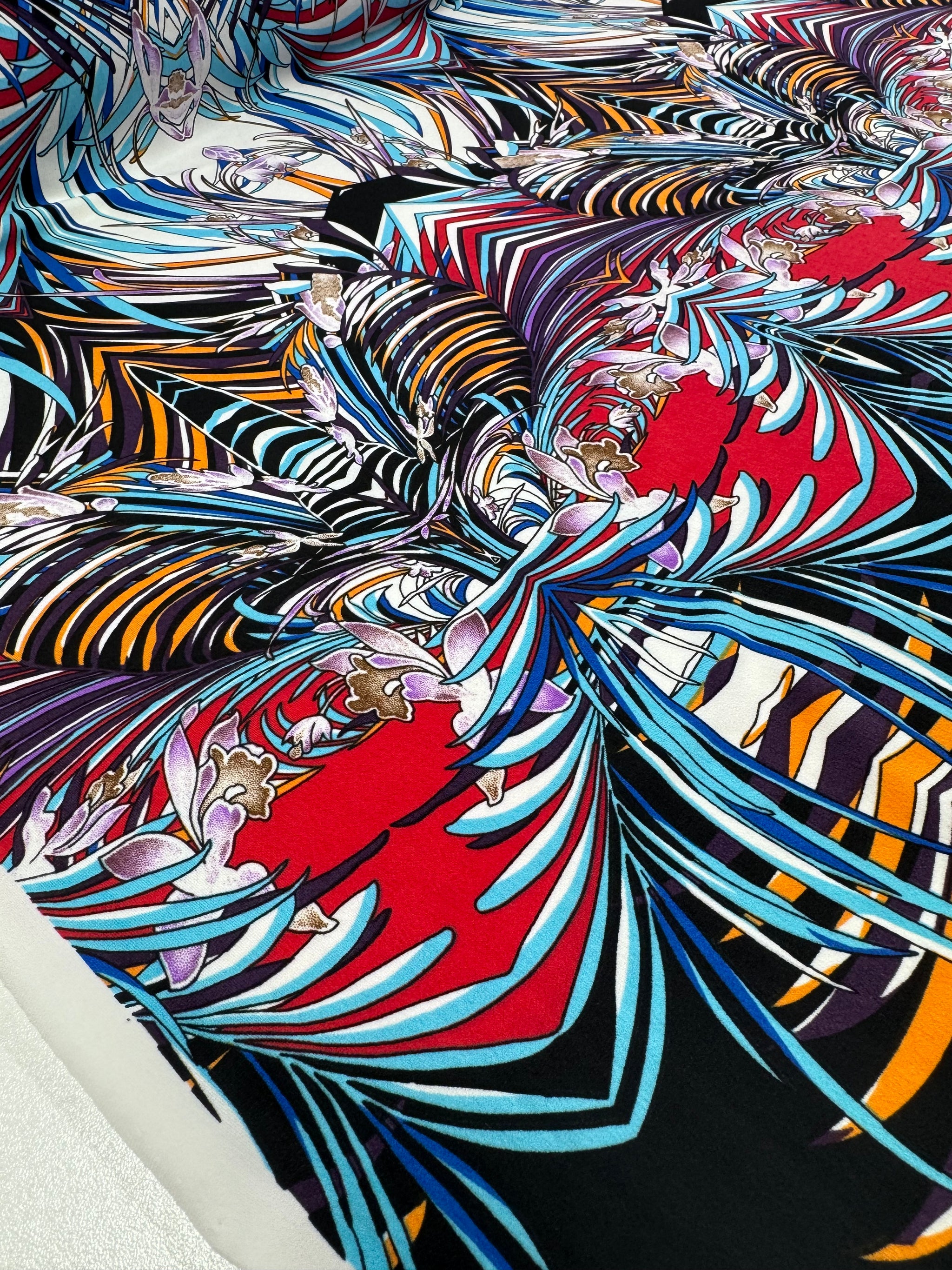Designer Printed Lycra - Electric Chevron - 150cm