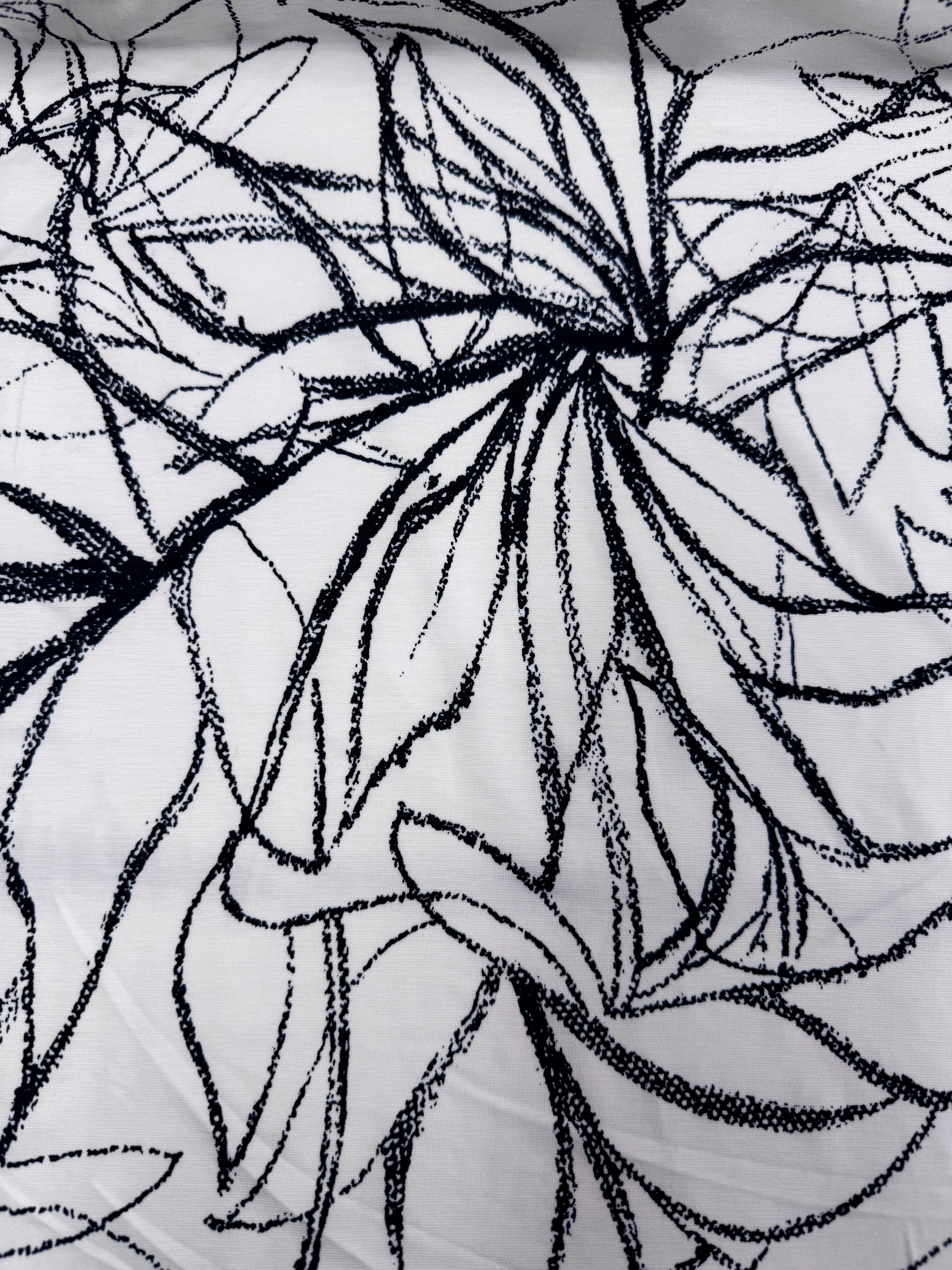 Designer Lycra - Botanical Line Art - 145cm