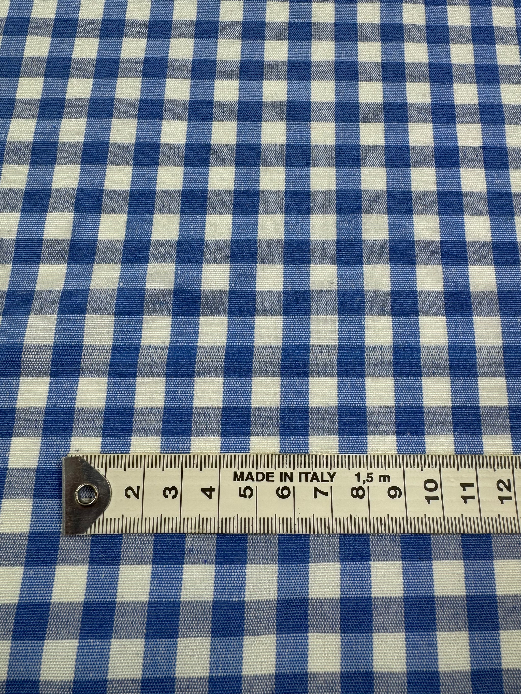 Linen Blend - Blue & White  - 145cm