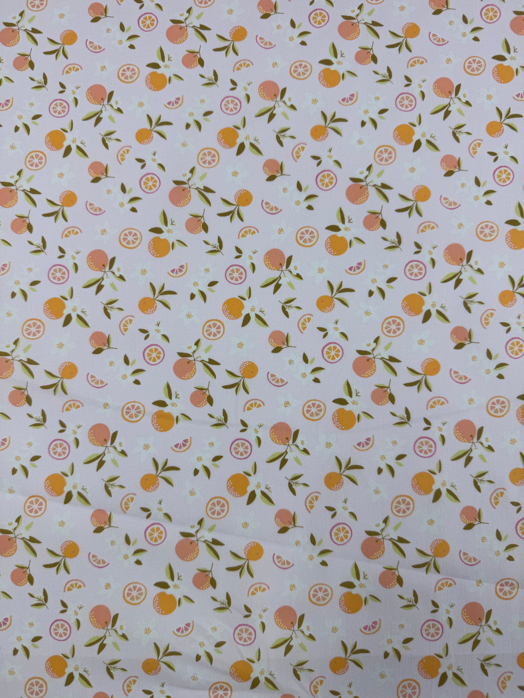 Printed Cotton - Citrus Blush - 150cm