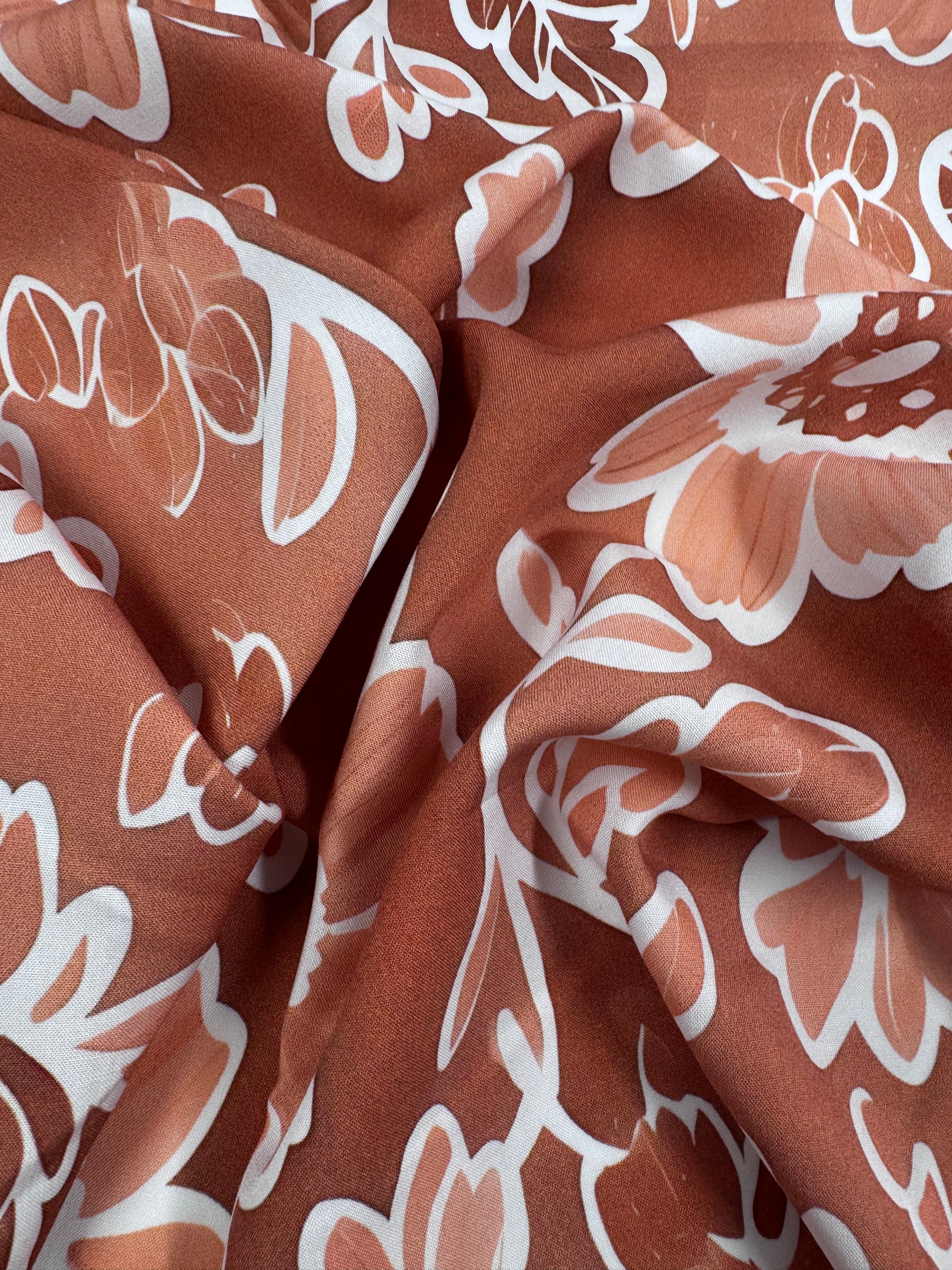 Designer Rayon - Coral Bloom - 145cm