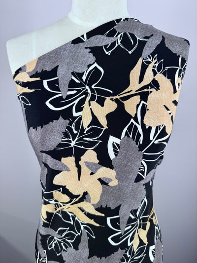 Designer Printed Lycra - Shadow Petal  - 150cm