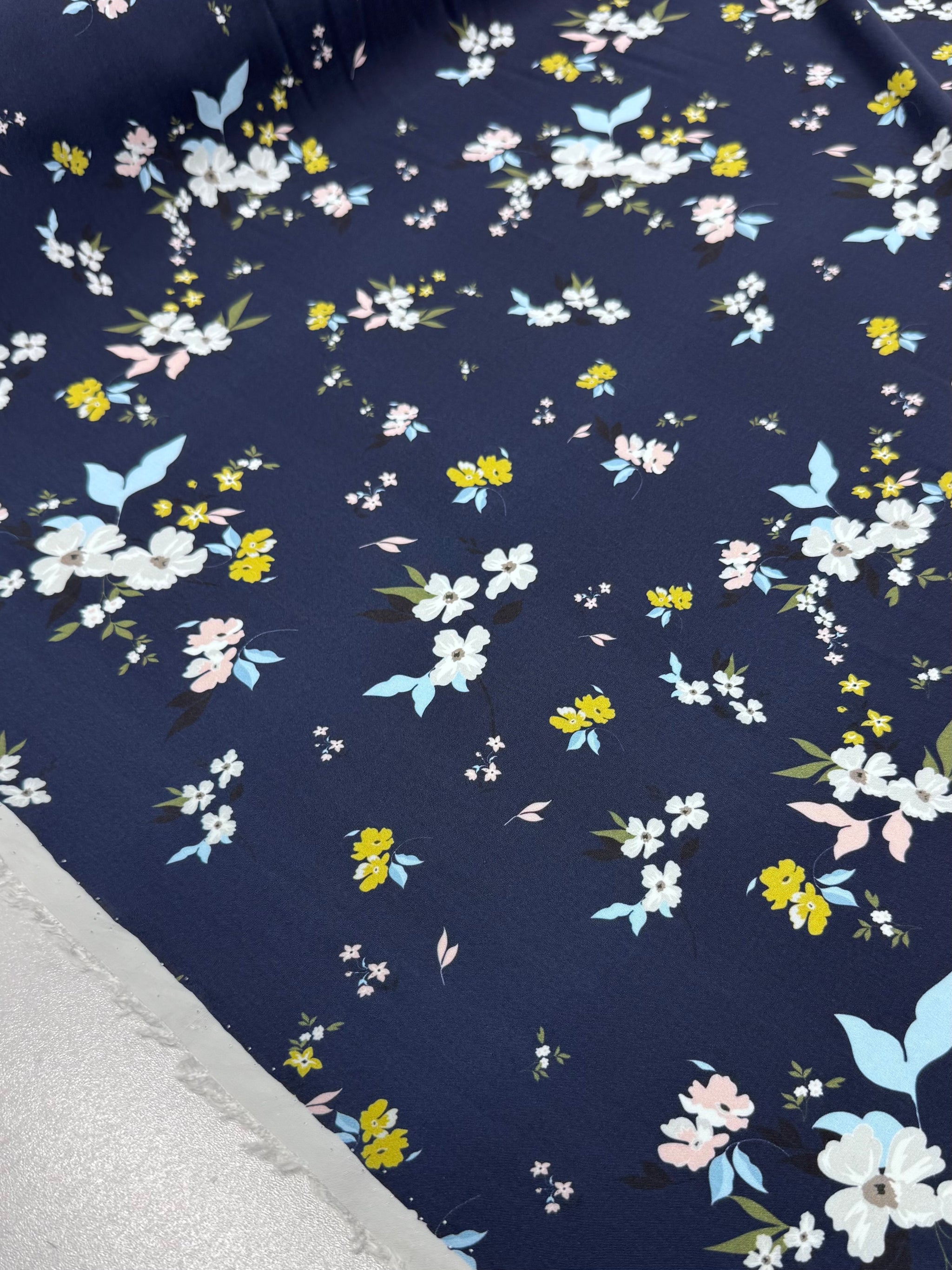 Designer Rayon - Starry Navy - 145cm