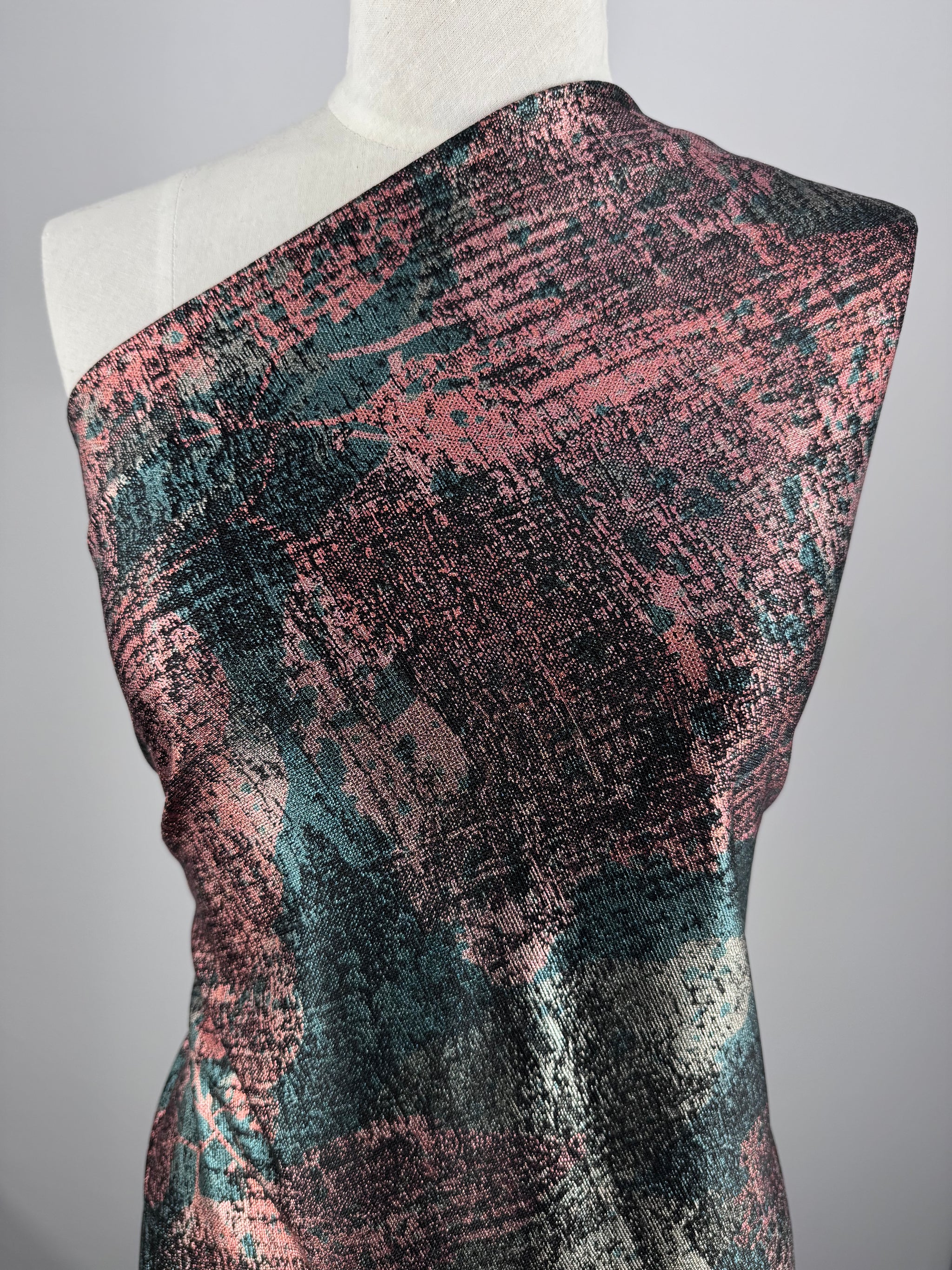 Metallic Knit Jersey - Molten Alloy - 140cm