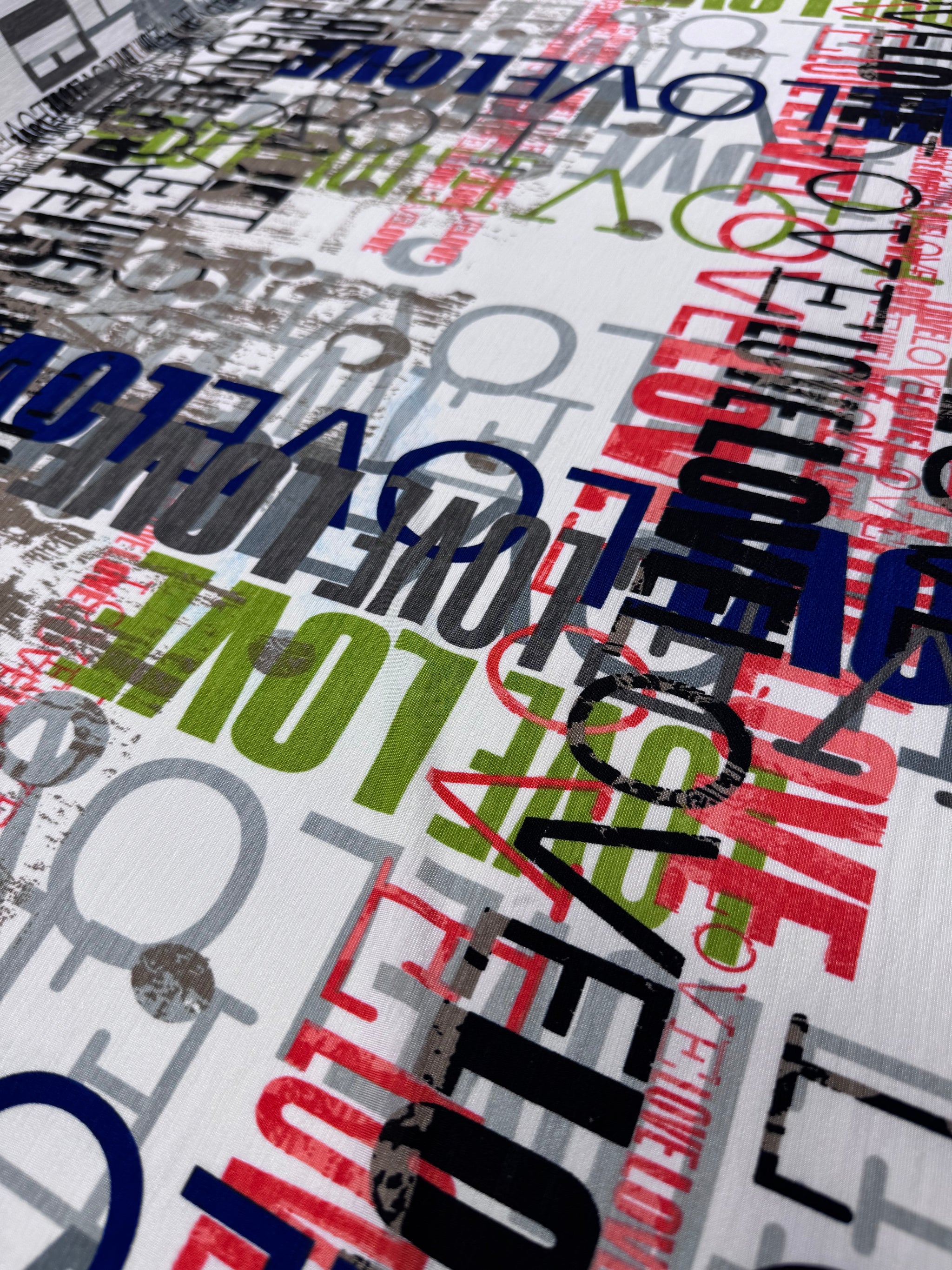 Designer Printed Lycra - Lovers Ink - 150cm