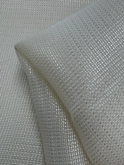 100% Pure Silk Lamé - Cream / Gold - 145cm