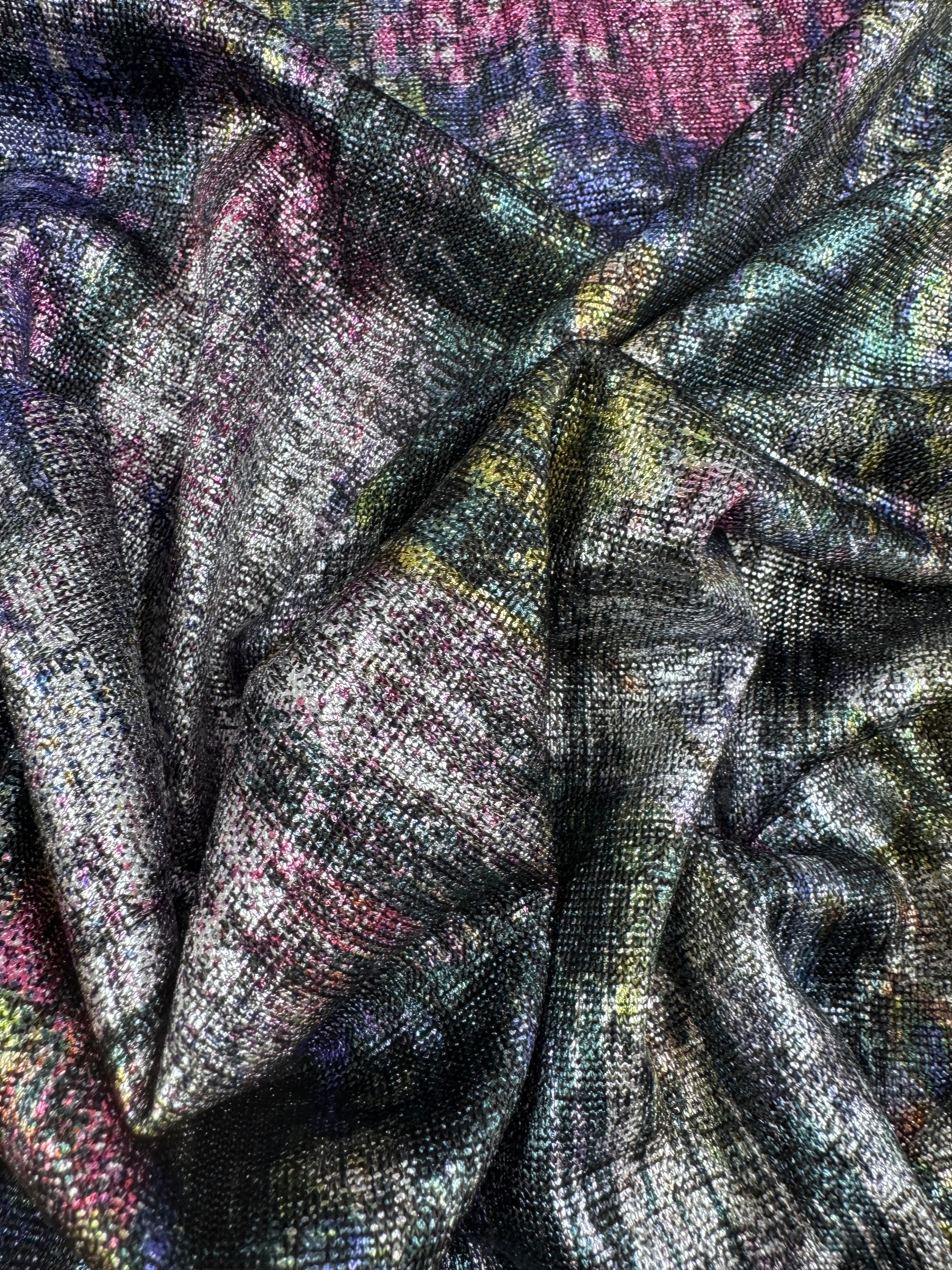 Metallic Knit Jersey - Titanium veil - 140cm