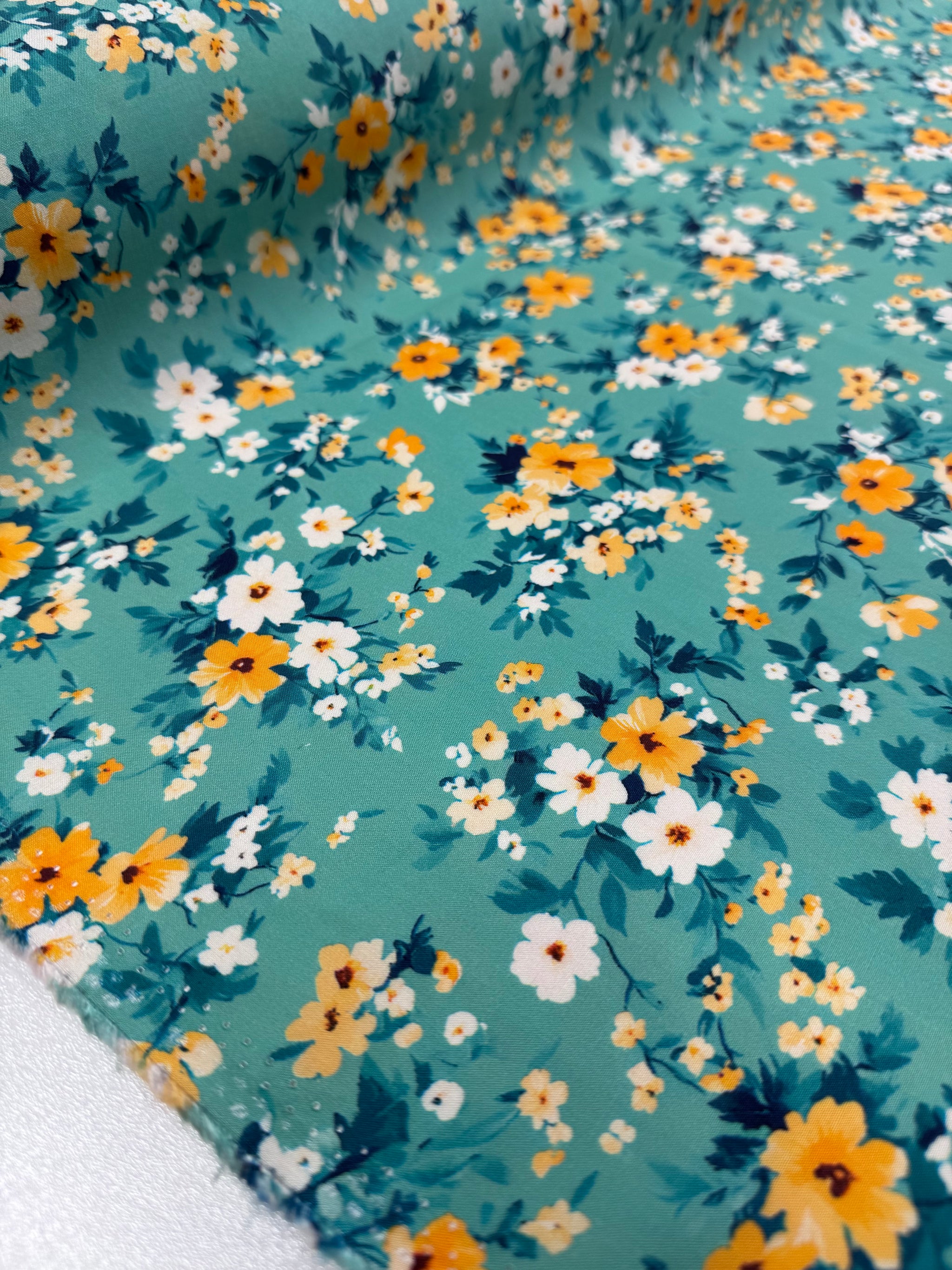 Silkyfall rayon  - Sage Gardenia - 150cm
