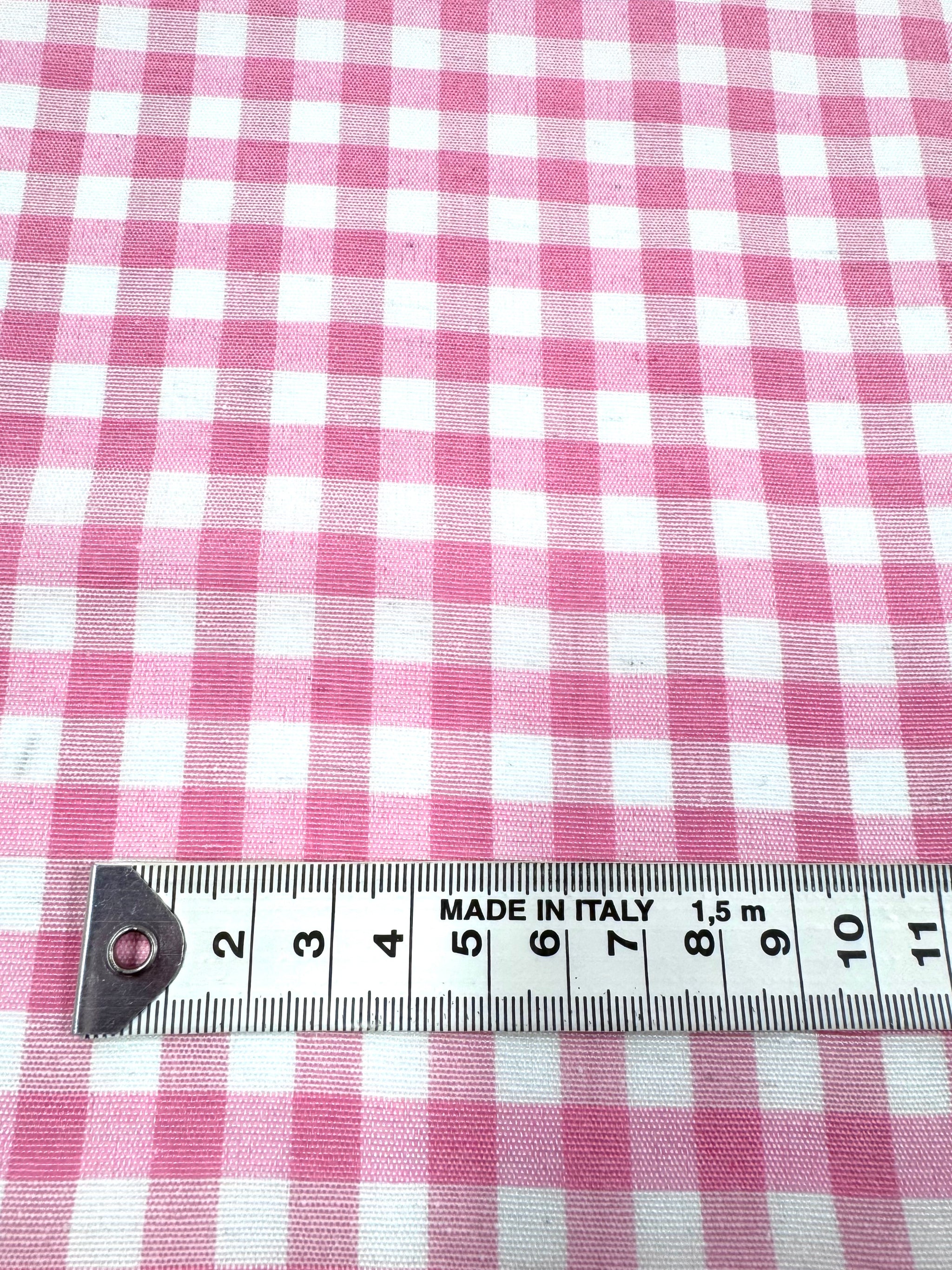 Linen Blend - Pink & White  - 150cm