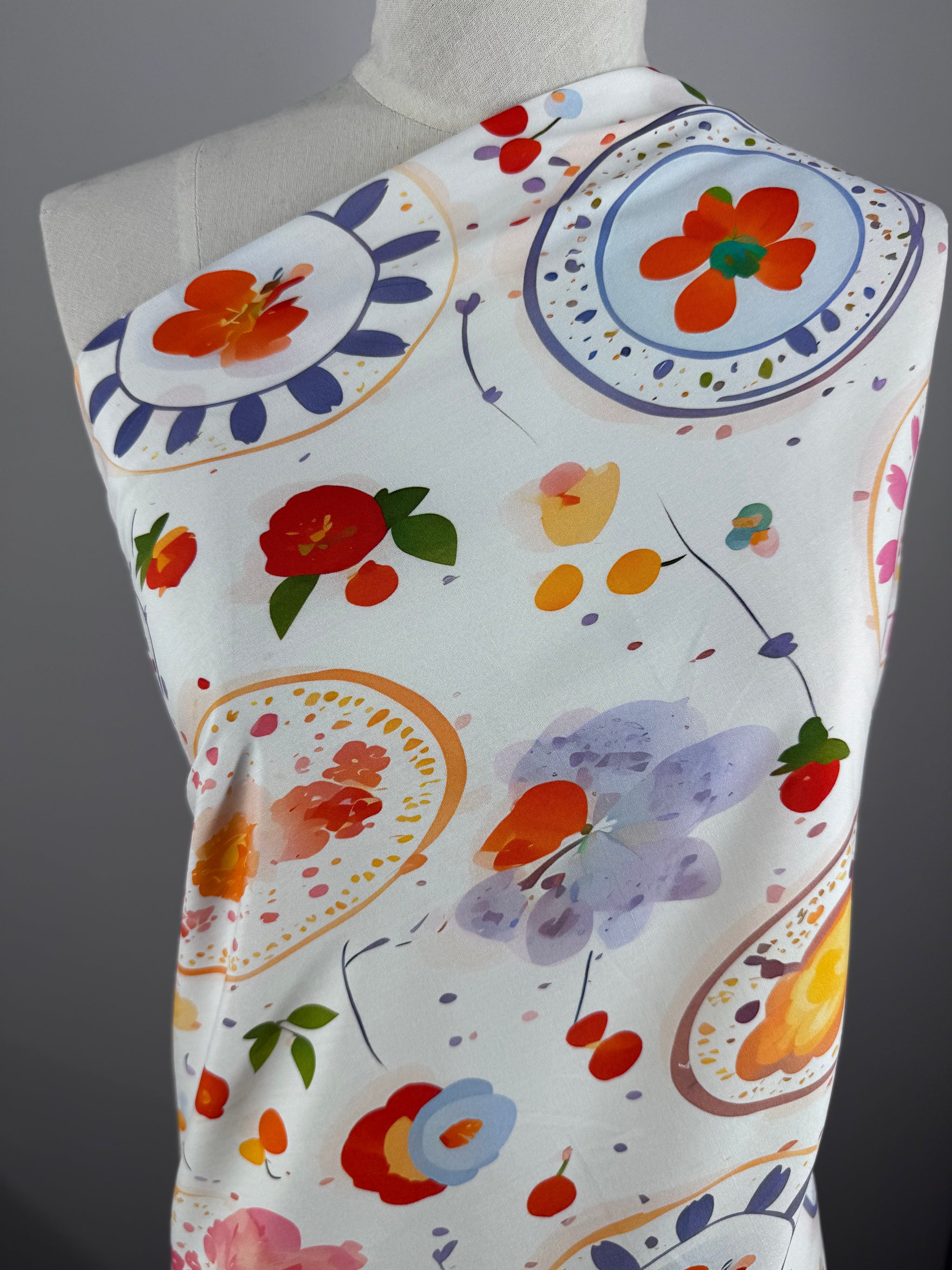 Silkyfall rayon
 - Fruit Whimsy - 145cm