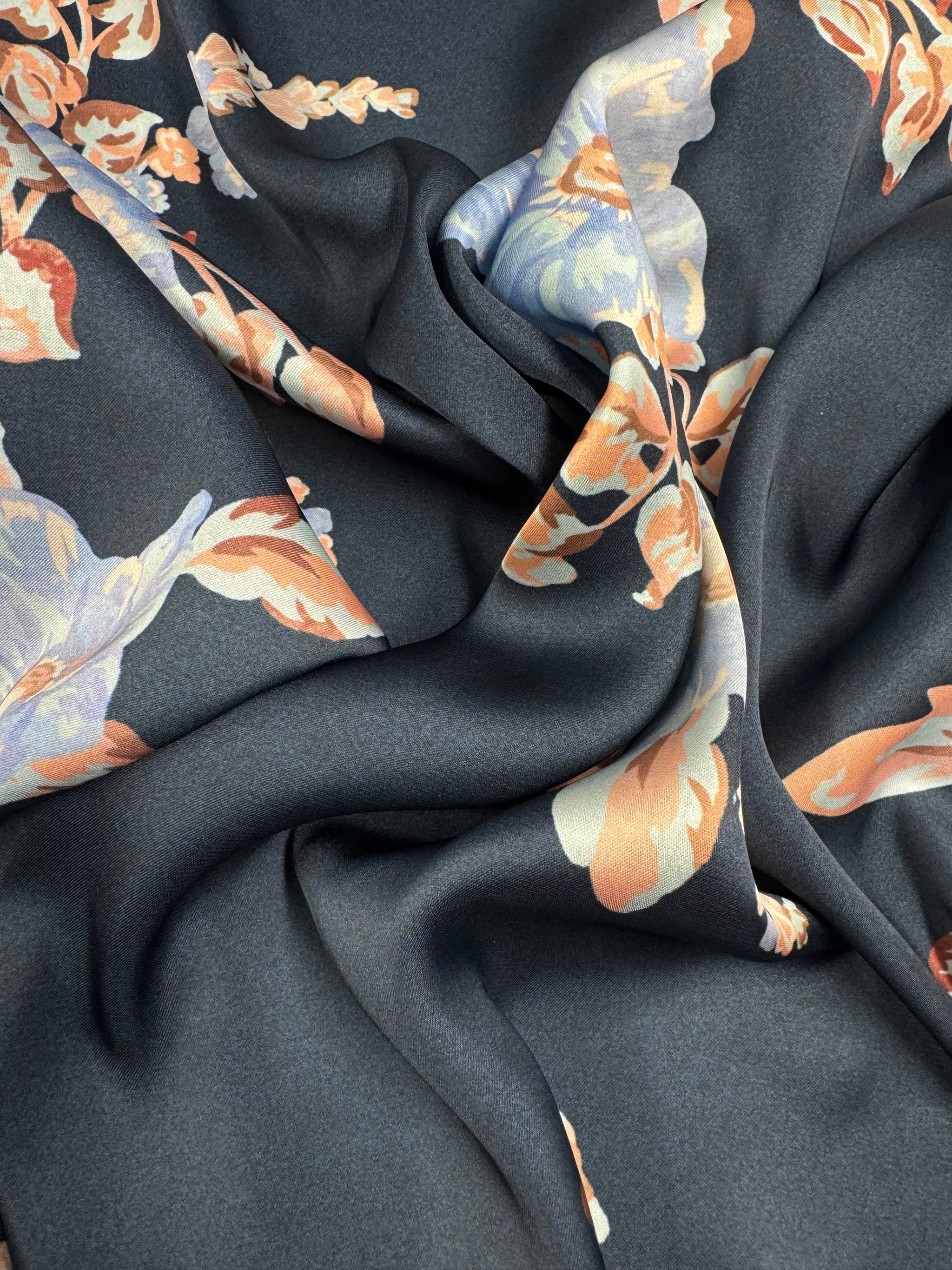 Silky Satin - Navy Spring - 148cm