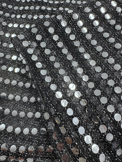 Sequin - Black / Silver - 112cm