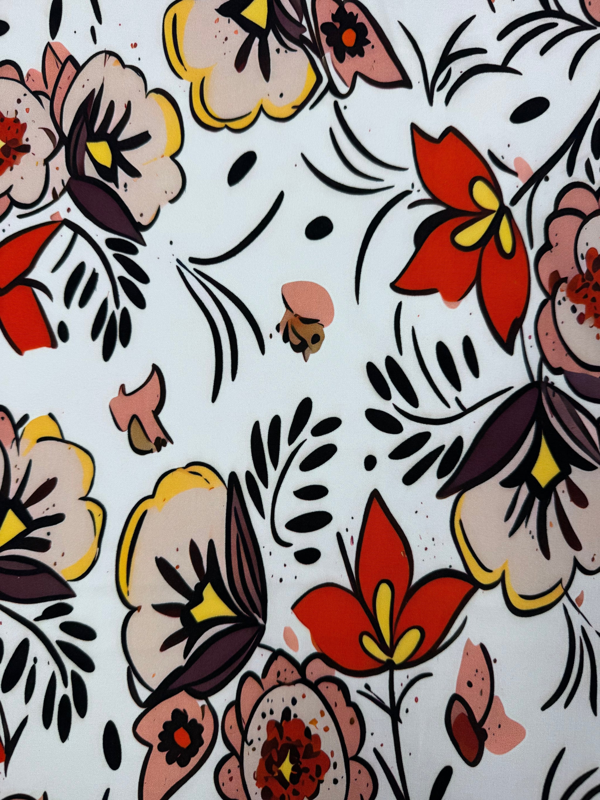 Designer Rayon - Meadow Sketch - 145cm