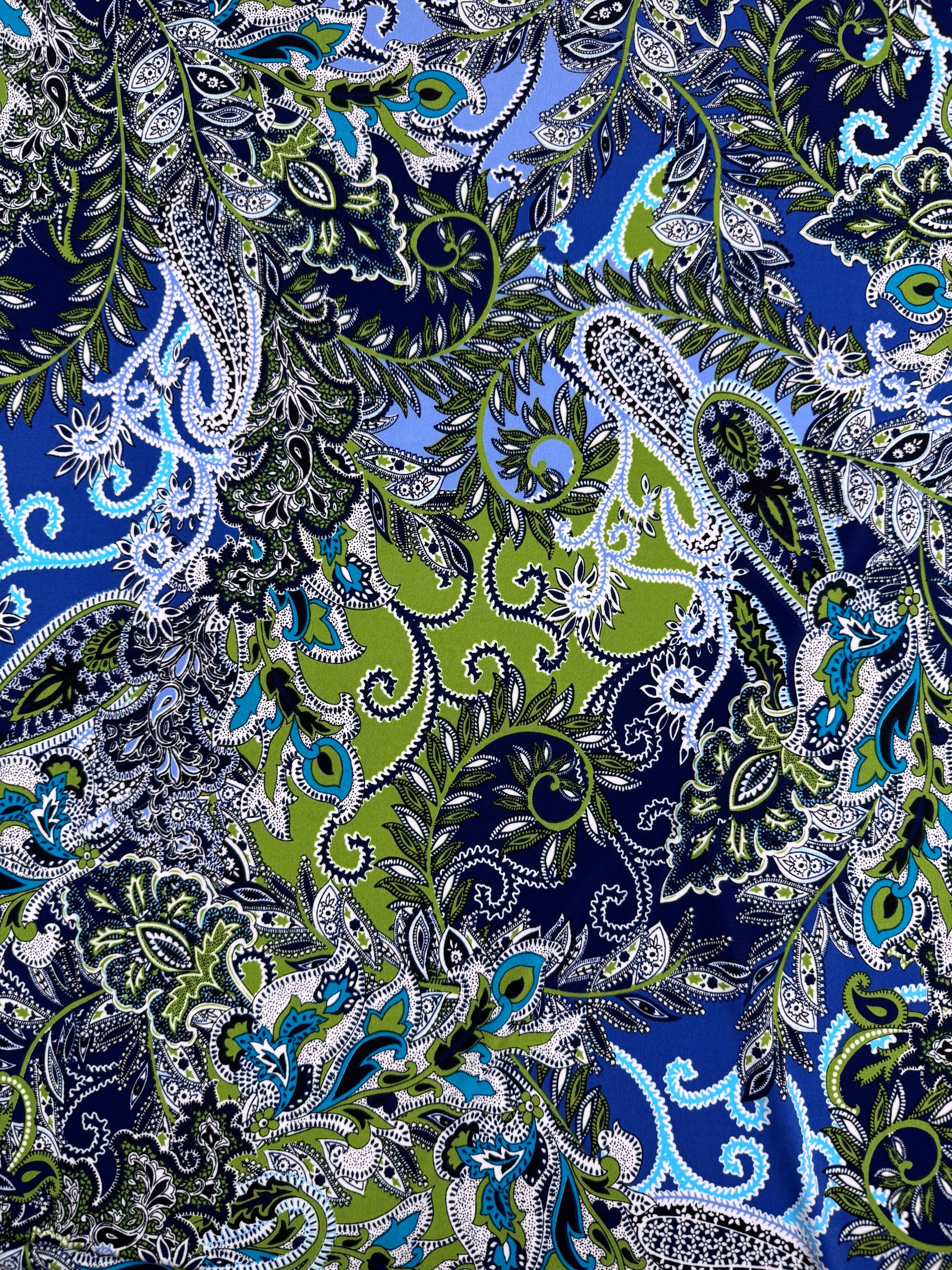 Printed Lycra - Tropical Paisley - 148cm