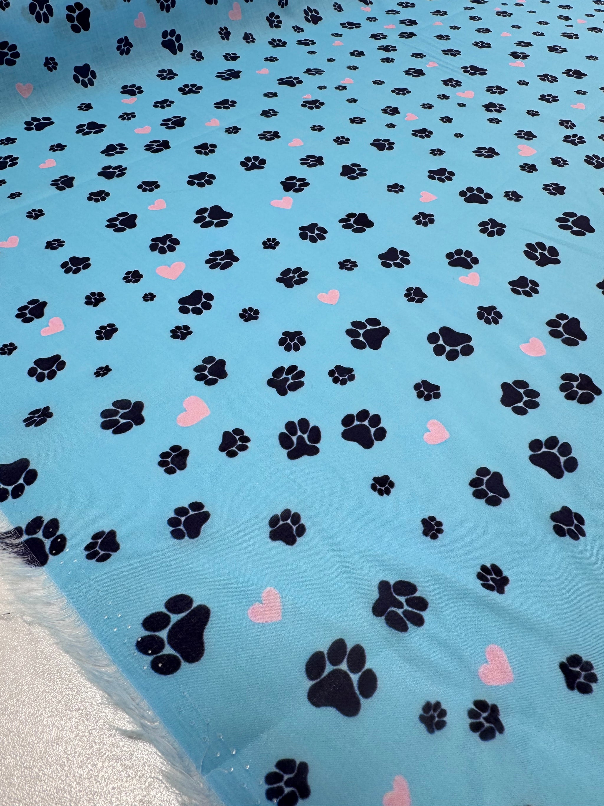 Cotton Voile - Puppy Paws - 145cm