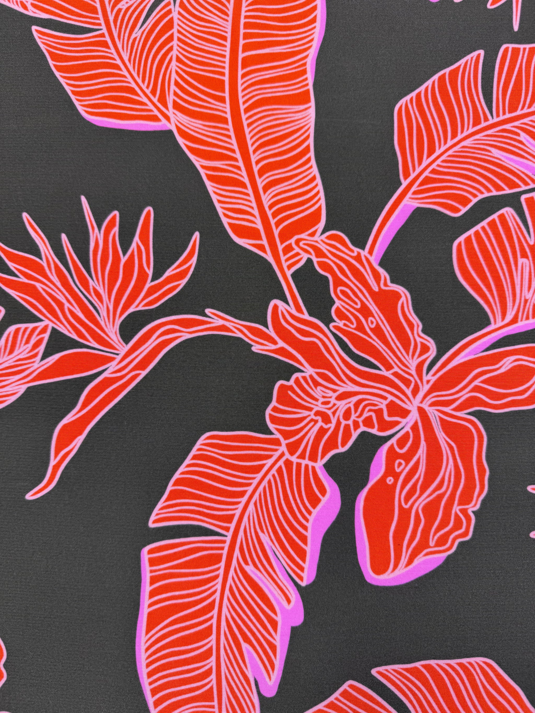Mercerised Viscose  - Neon Palms - 145cm