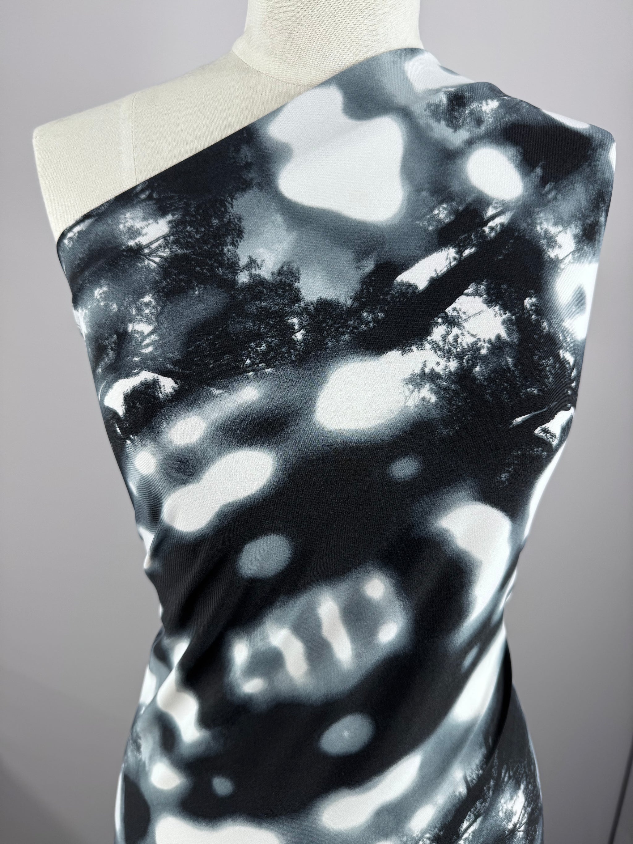 Designer Printed Lycra - Ink Storm - 148cm
