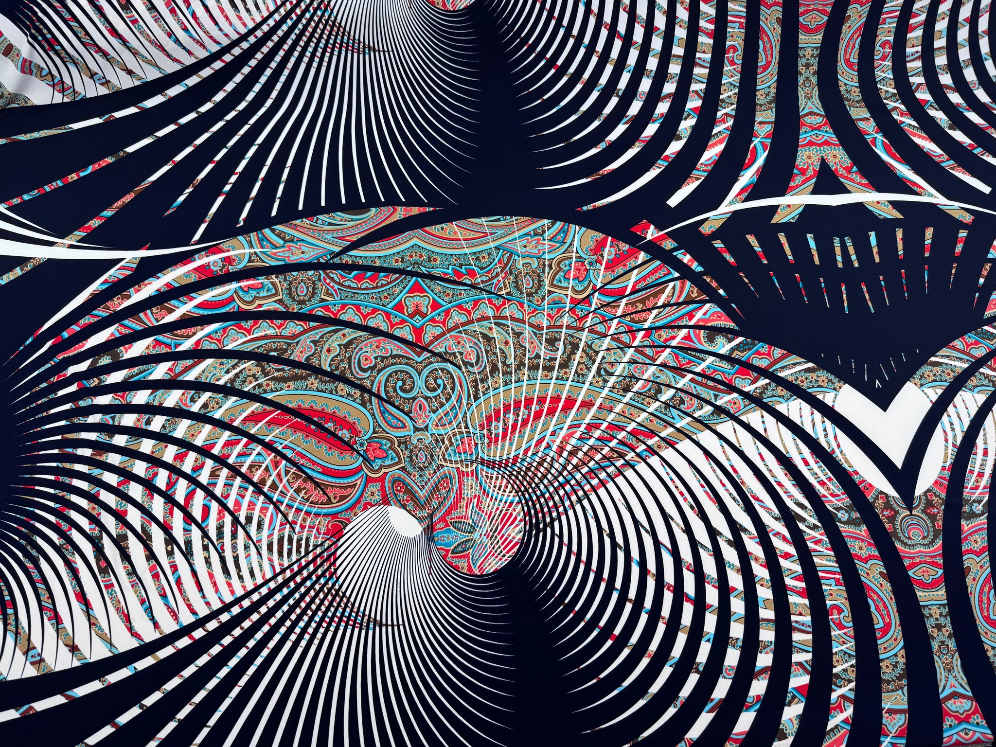 Designer Printed Lycra - Contour - 150cm