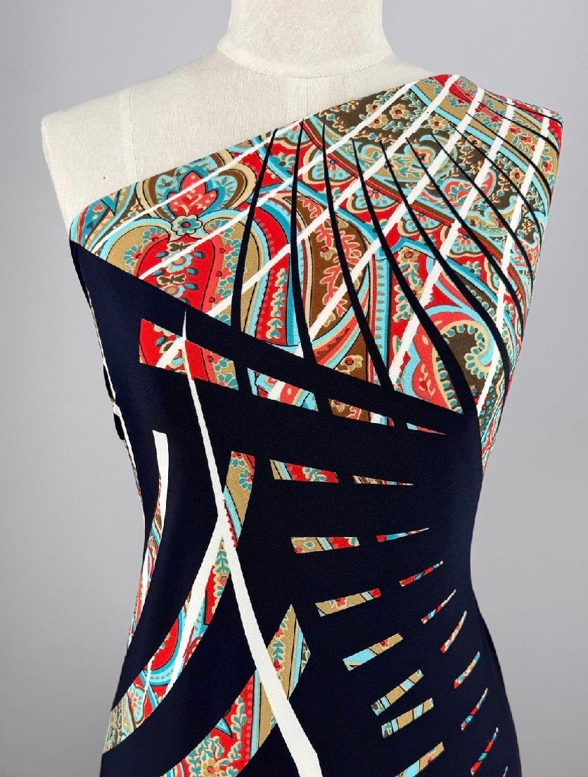 Designer Printed Lycra - Contour - 150cm